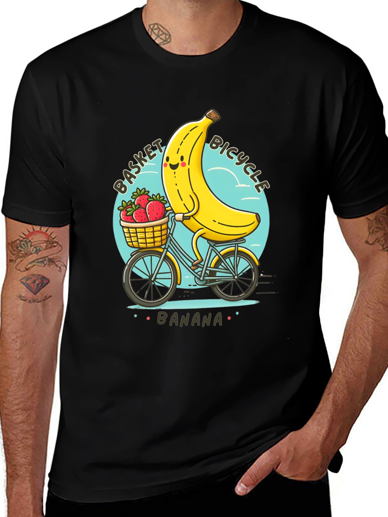 Variant 15 of Banana Bicycle Graphic Tee