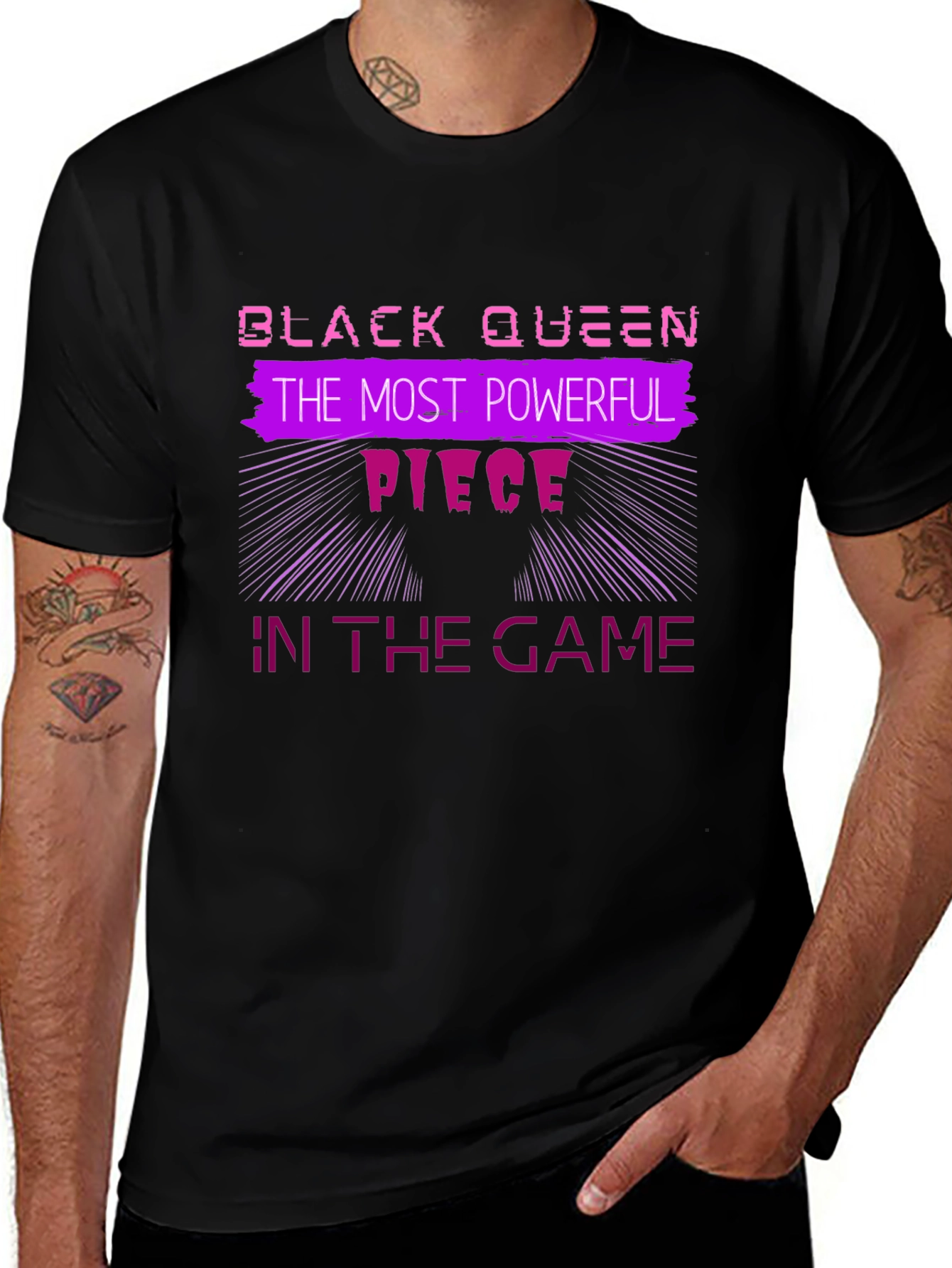 Variant 5 of Black Queen Powerful Piece Graphic Tee