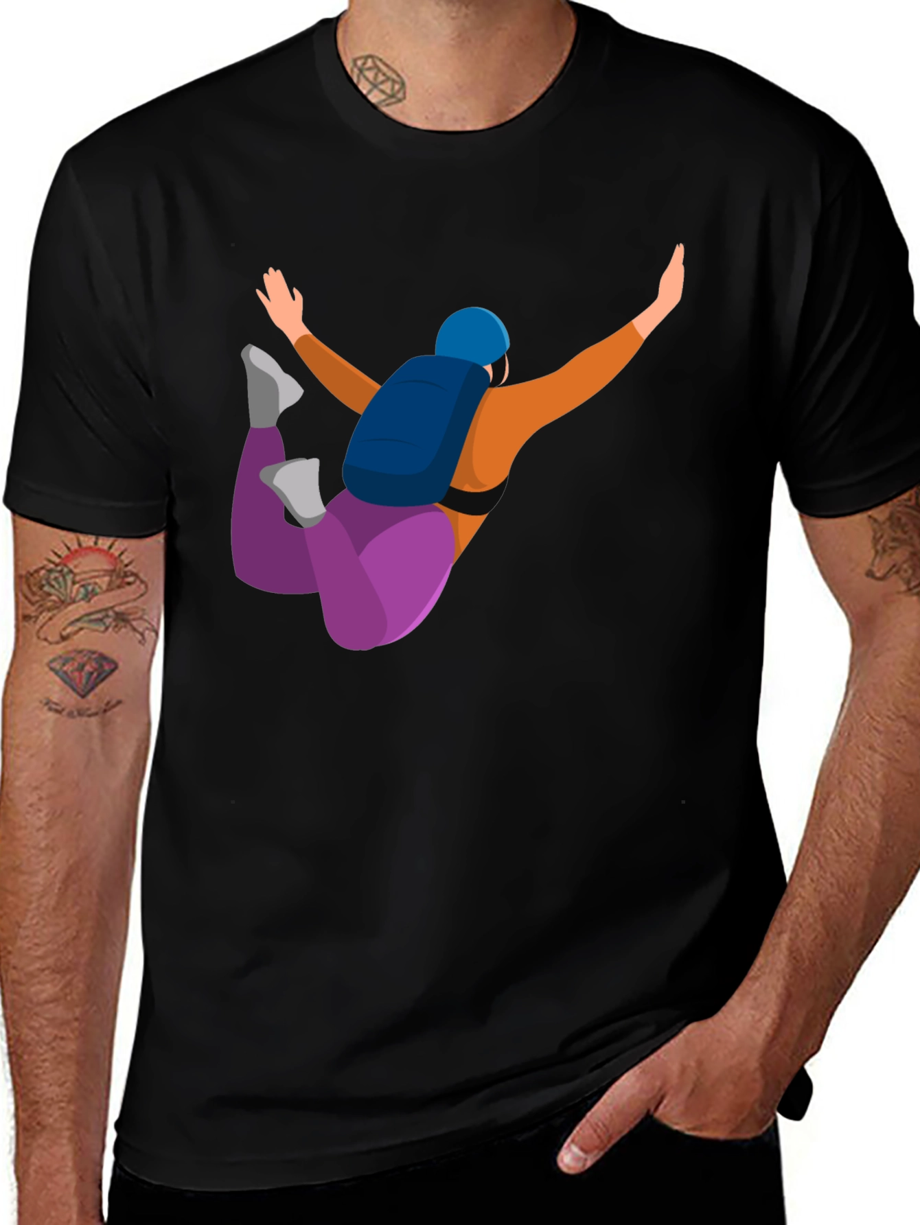 Variant 16 of Skydiving Graphic Tee - Unique Design, Comfortable Fit