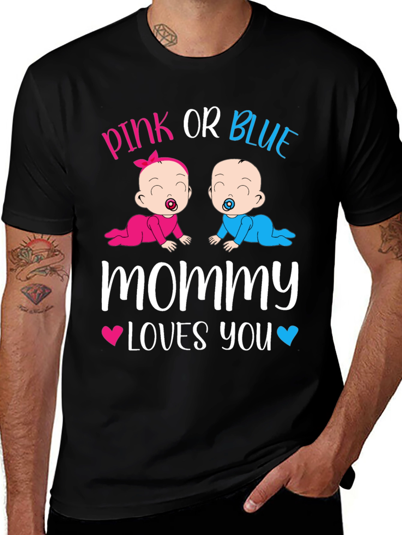 Pink or Blue Mommy Loves You T-Shirt