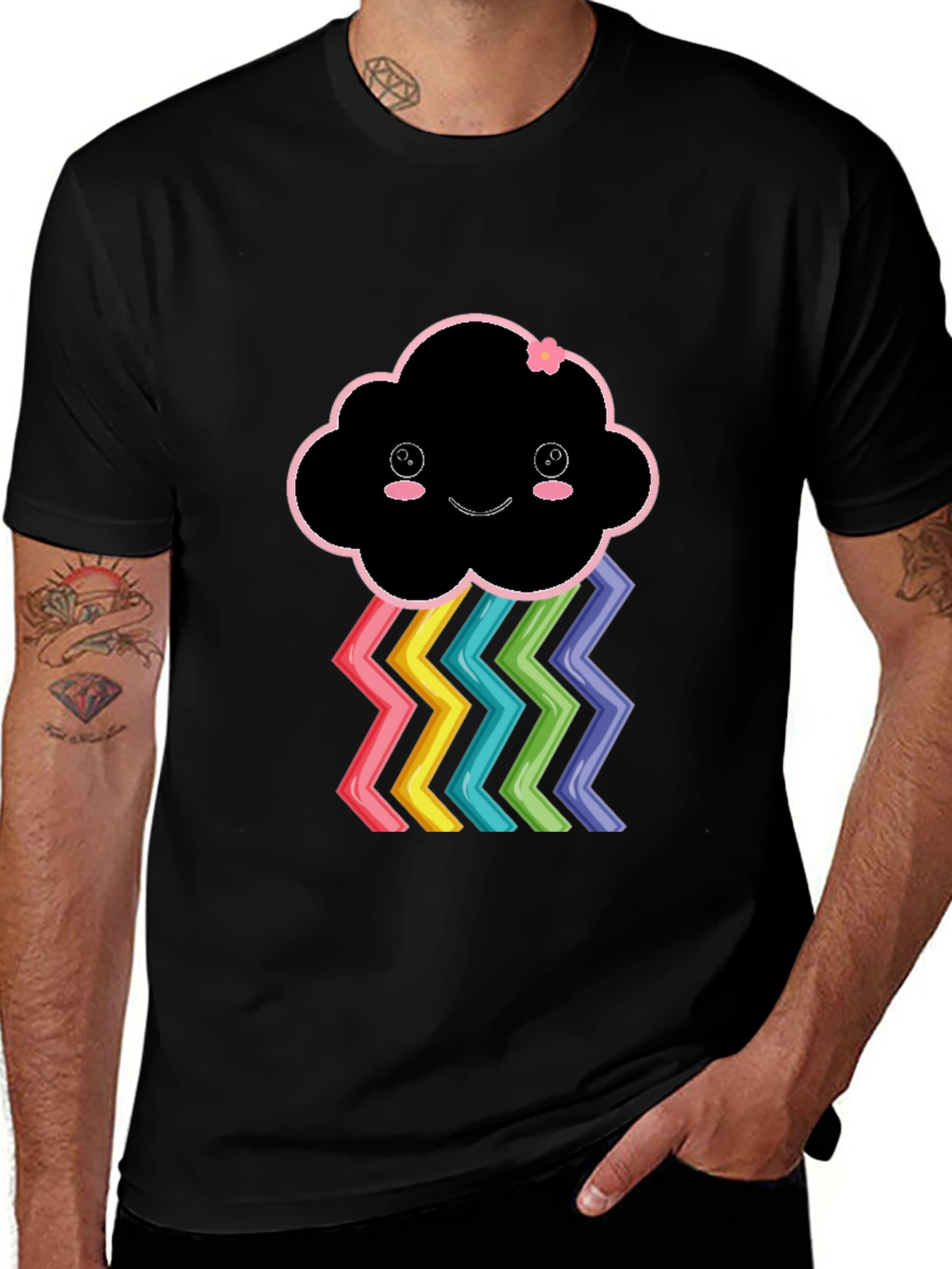 Variant 25 of Cute Cloud Rainbow T-Shirt - Fun Graphic Tee