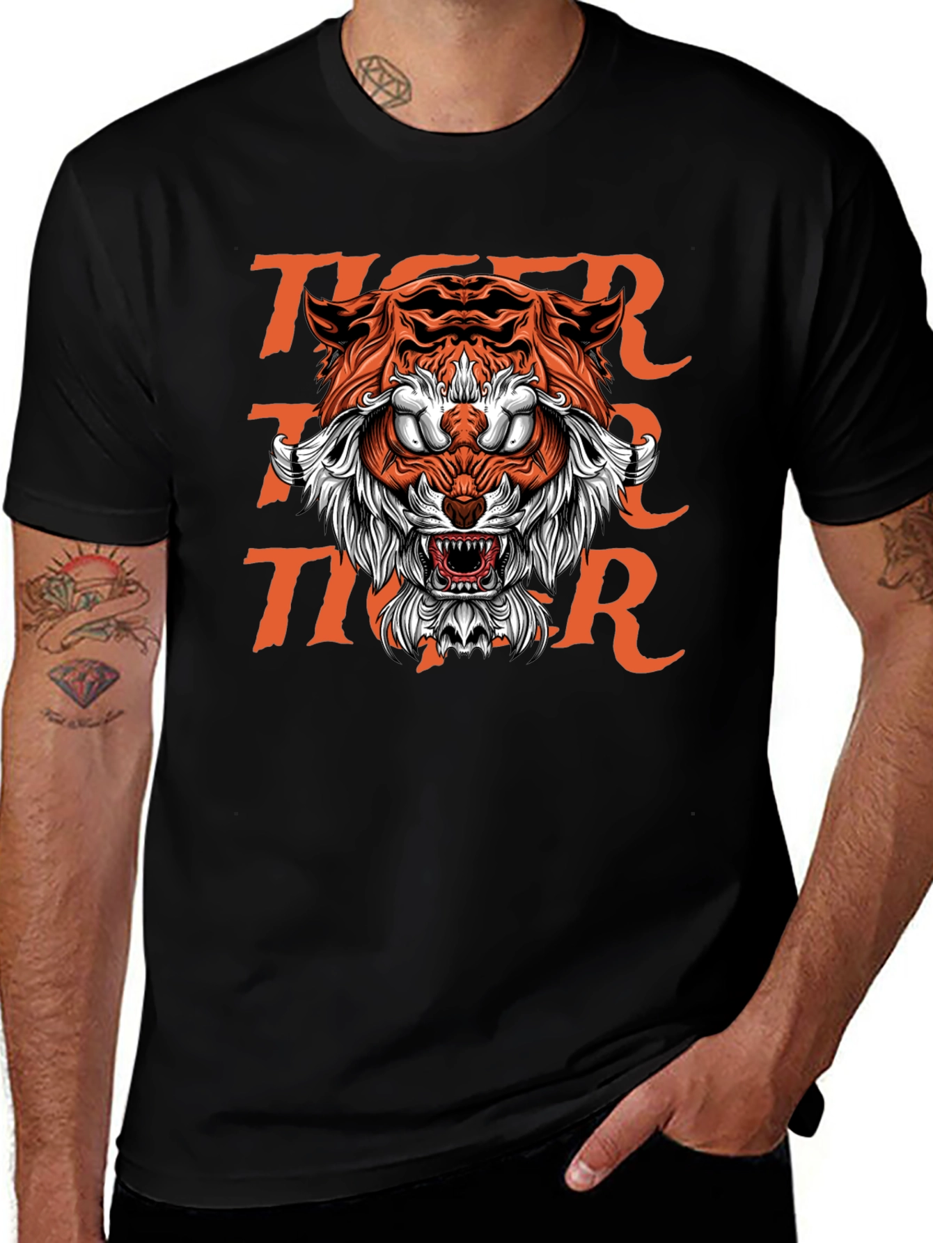 Variant 17 of Bold Tiger Graphic Tee - Fierce Streetwear