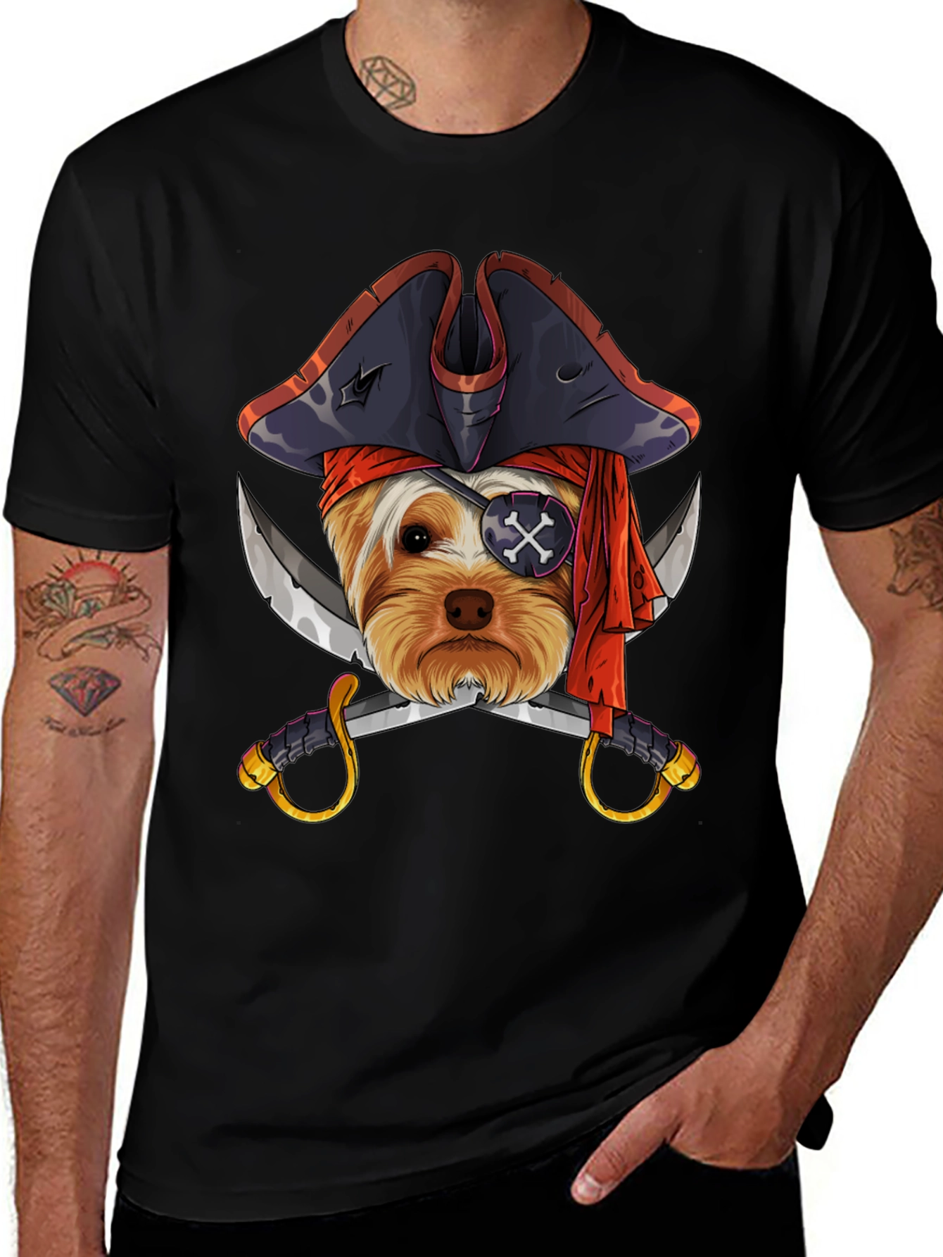 Variant 20 of Pirate Dog T-Shirt - Novelty Graphic Tee