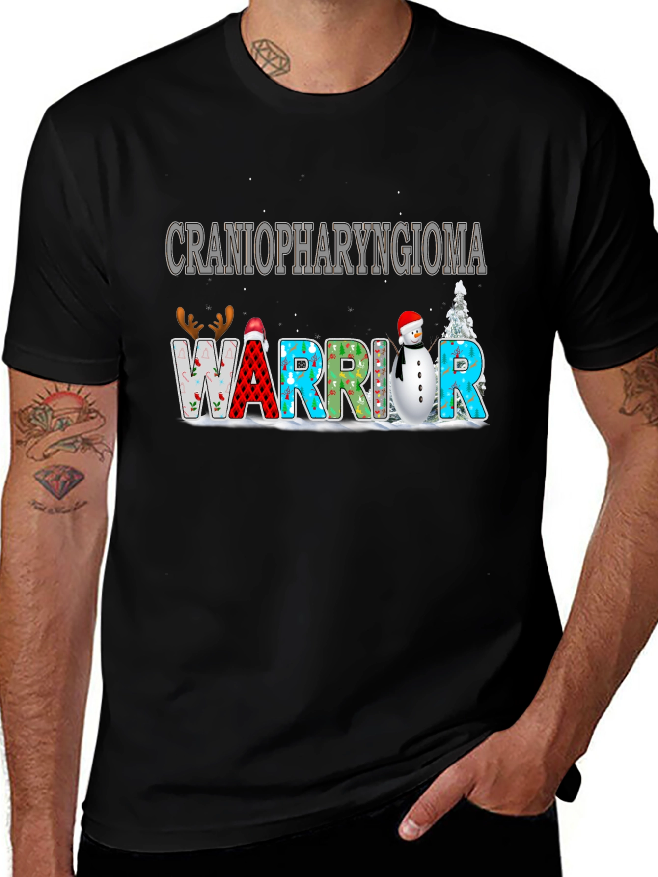 Craniopharyngioma Warrior Christmas T-Shirt