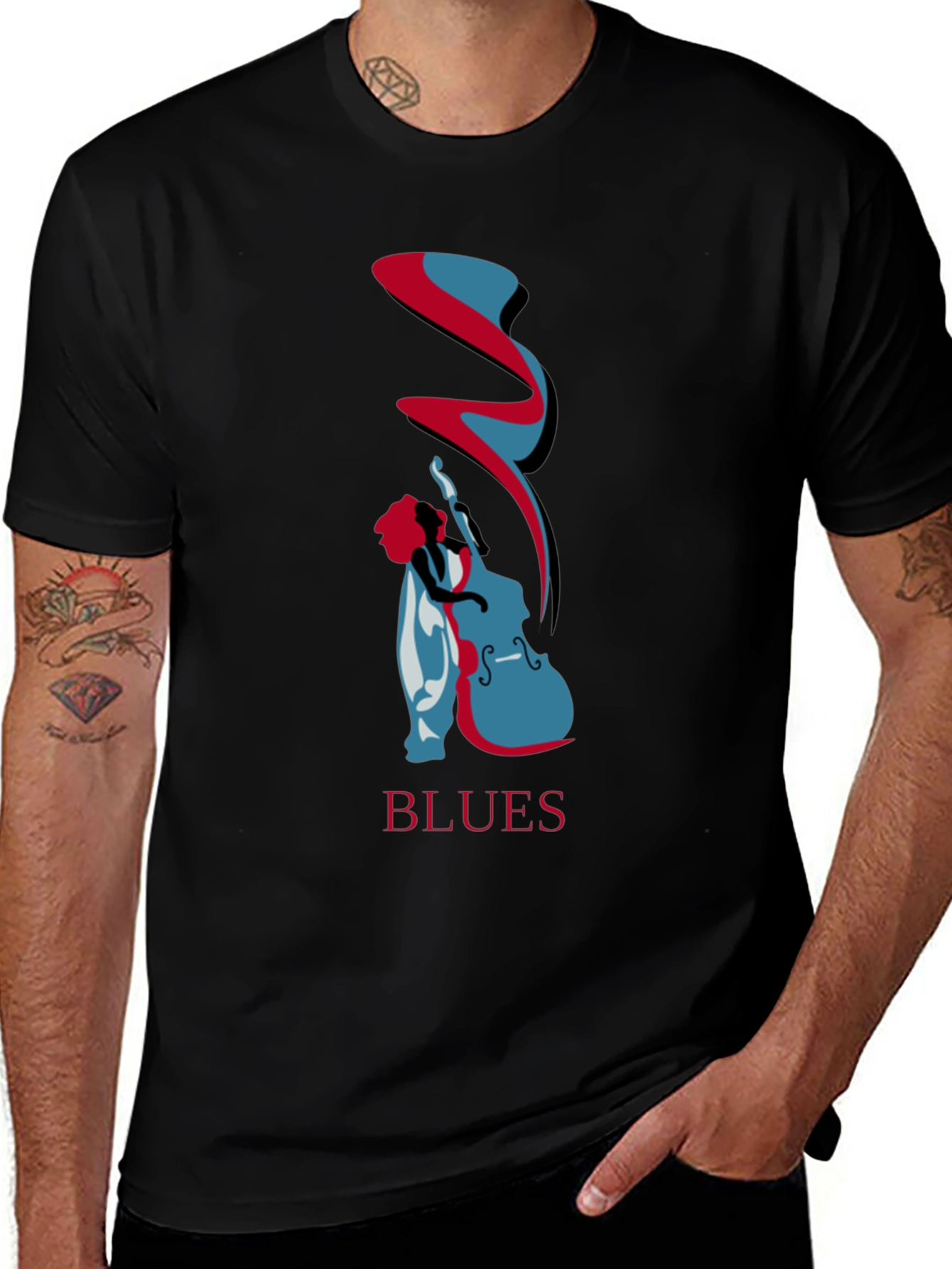 Variant 24 of Blues Music Graphic T-Shirt - Cool Musical Tee
