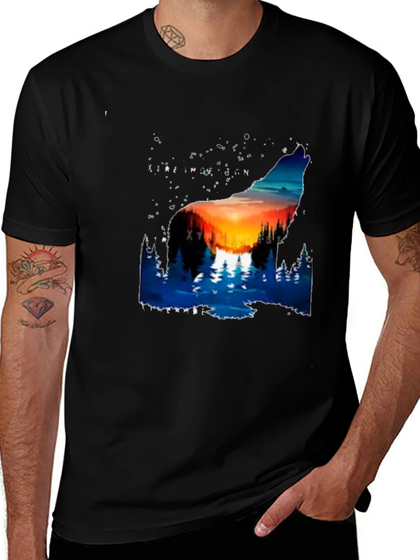 Variant 21 of Wolf Sunset Graphic T-Shirt