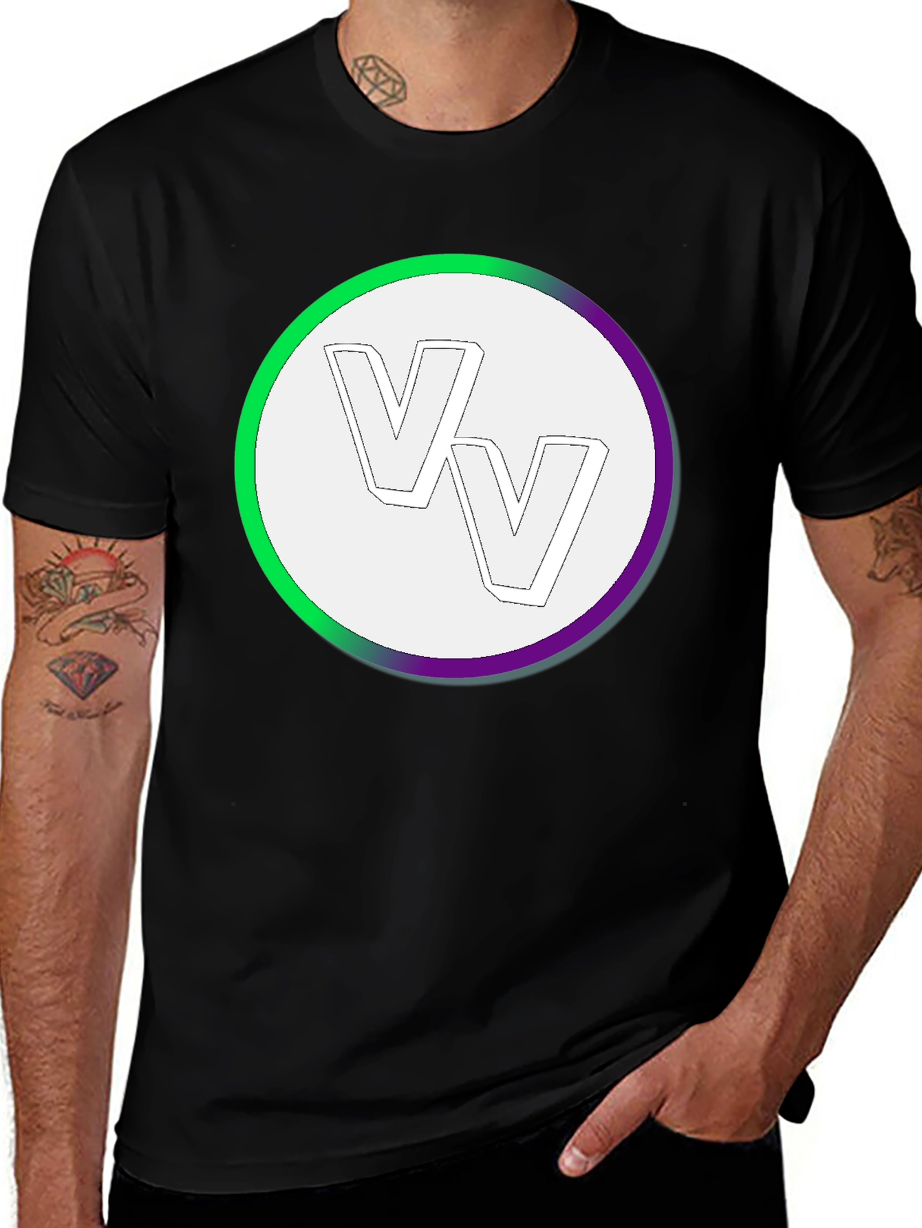 Variant 22 of Modern VV Graphic Tee - Black Casual Shirt