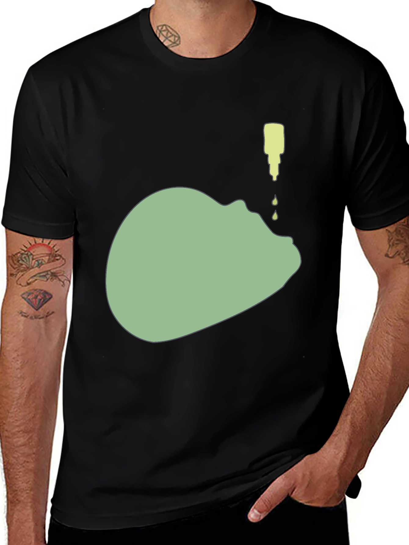 Abstract Face T-Shirt - Unique Graphic Tee