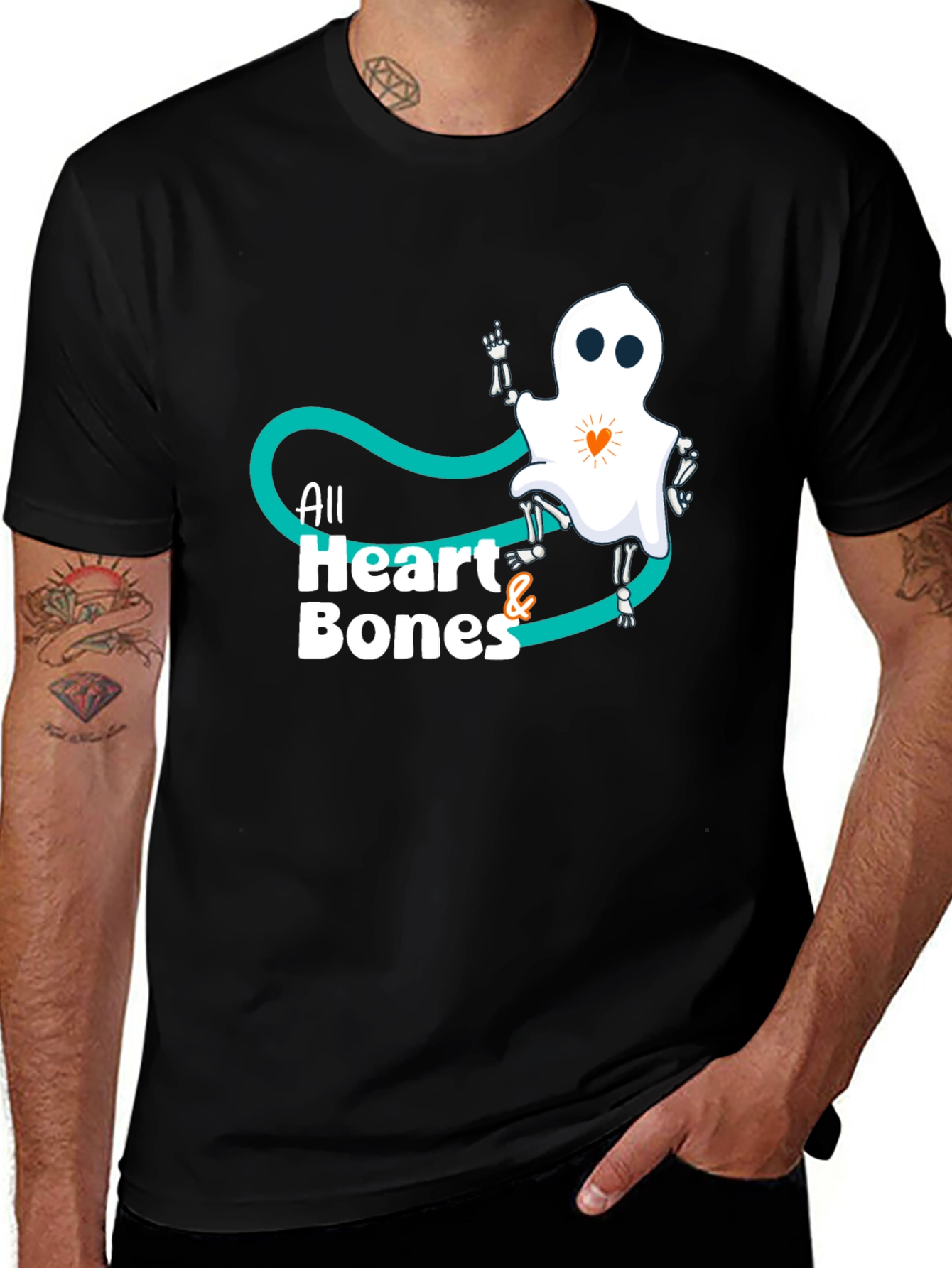 Variant 7 of All Heart & Bones Ghost Graphic Tee