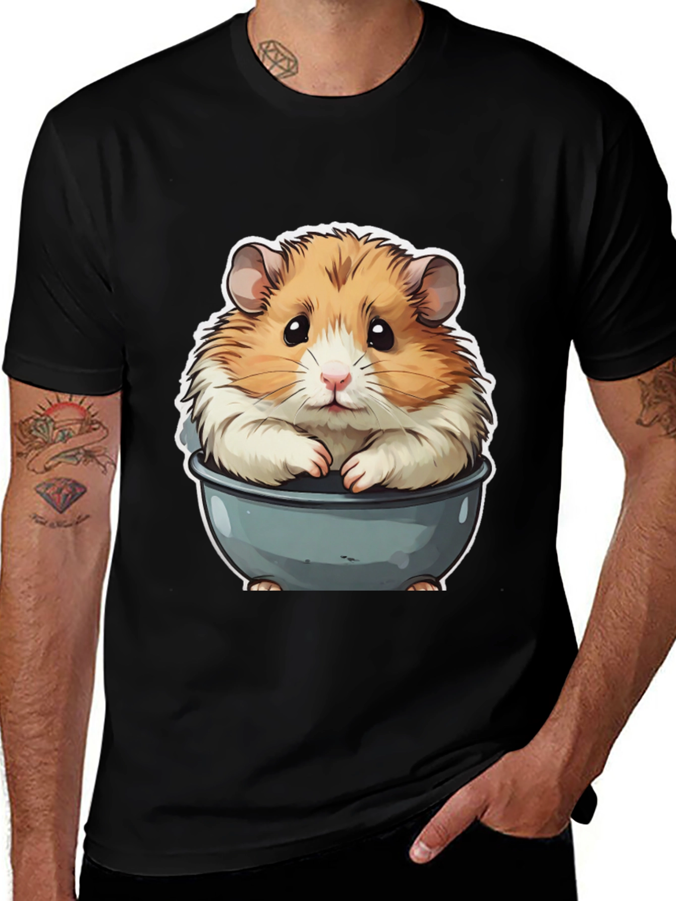 Variant 21 of Cute Hamster in Bowl Graphic Tee