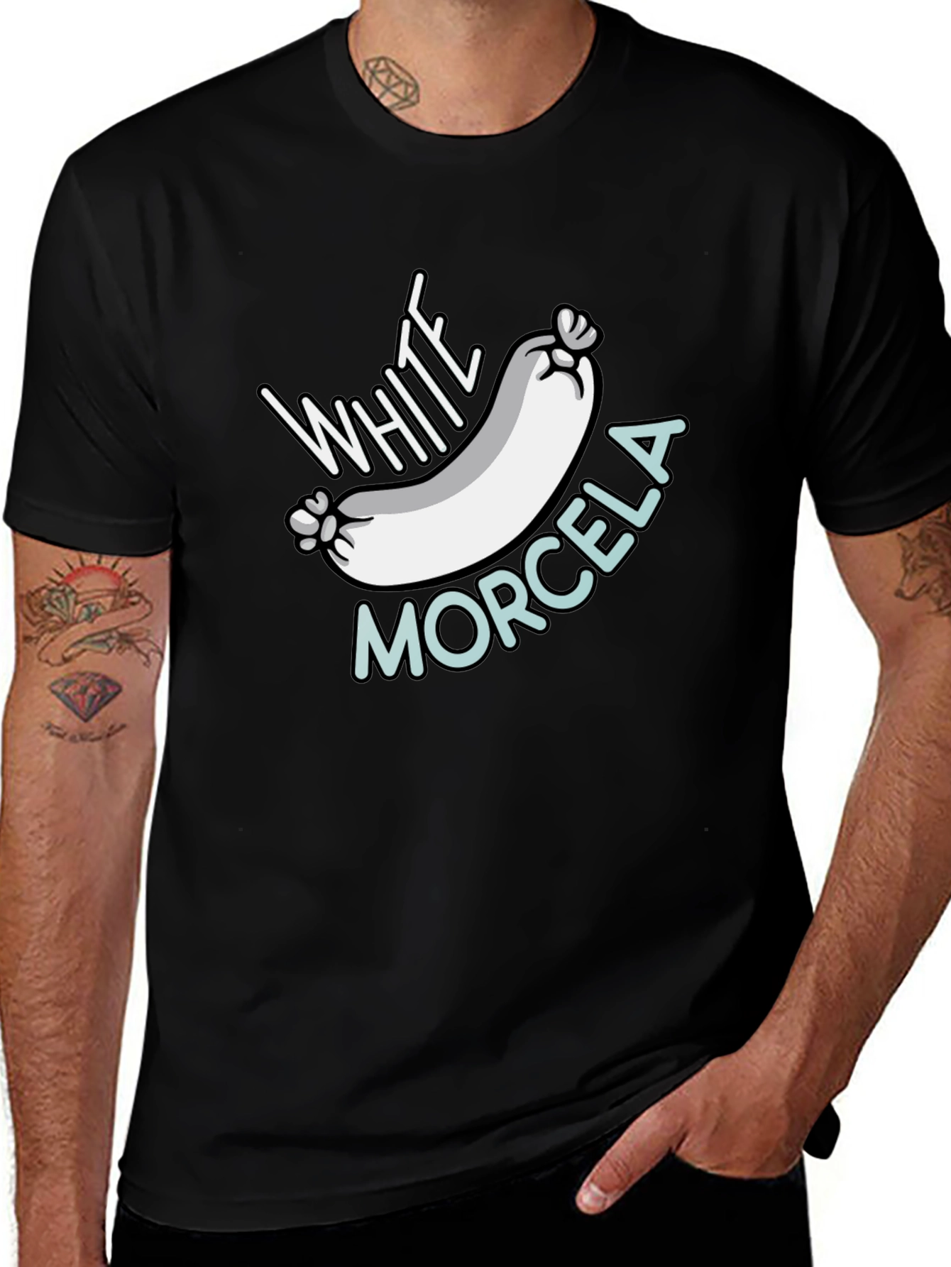Variant 5 of White Morcela Funny T-Shirt