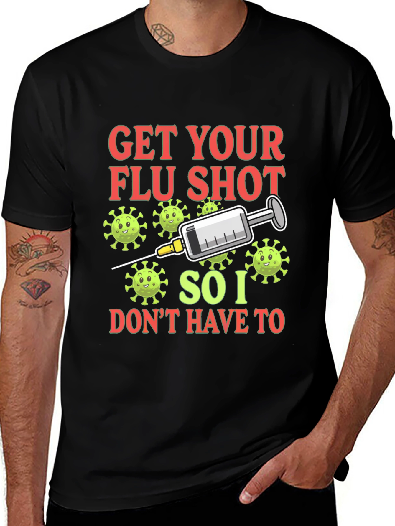 Variant 3 of Get Your Flu Shot T-Shirt