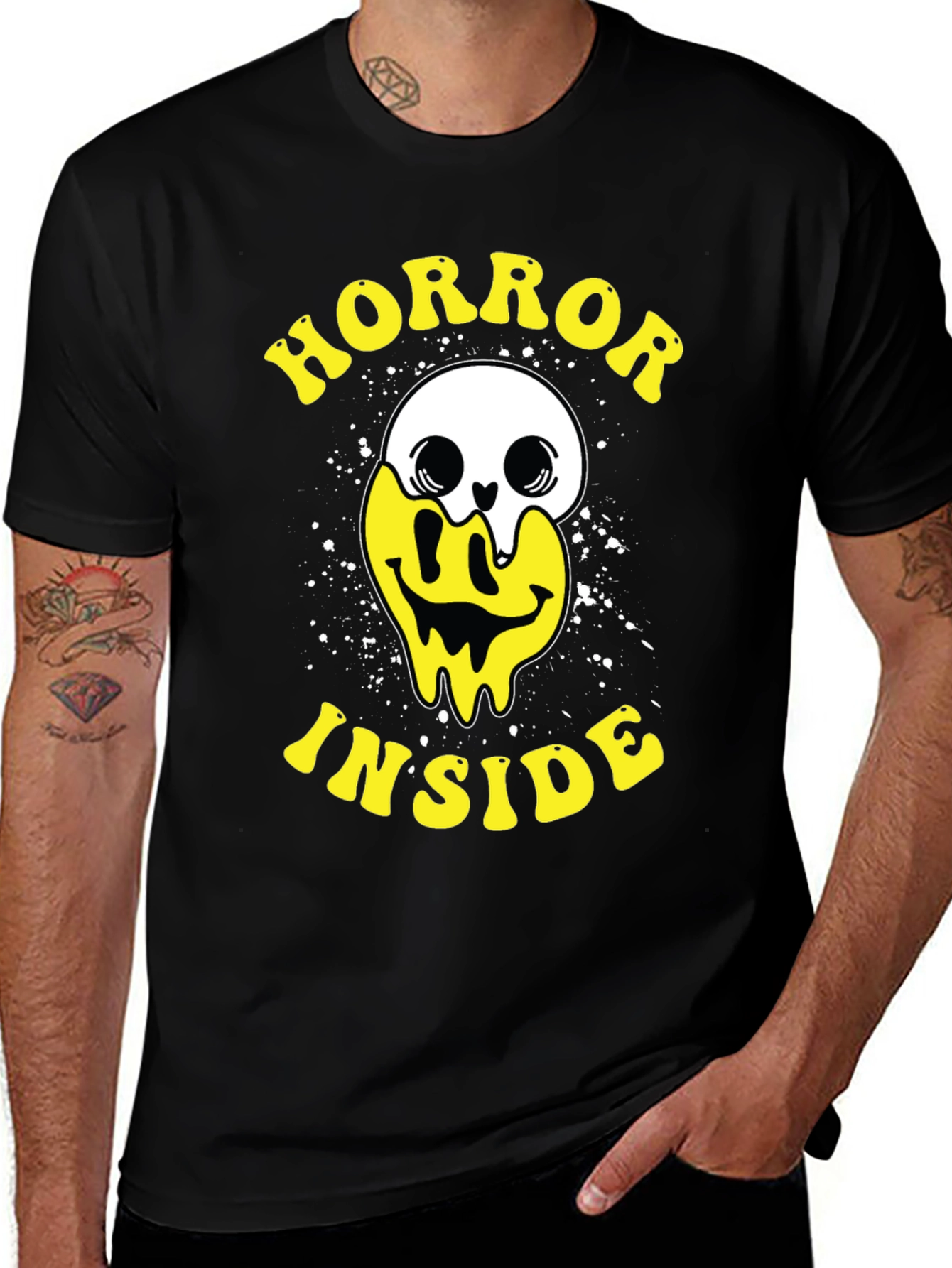 Variant 10 of Horror Inside Graphic Tee - Spooky Skull T-Shirt