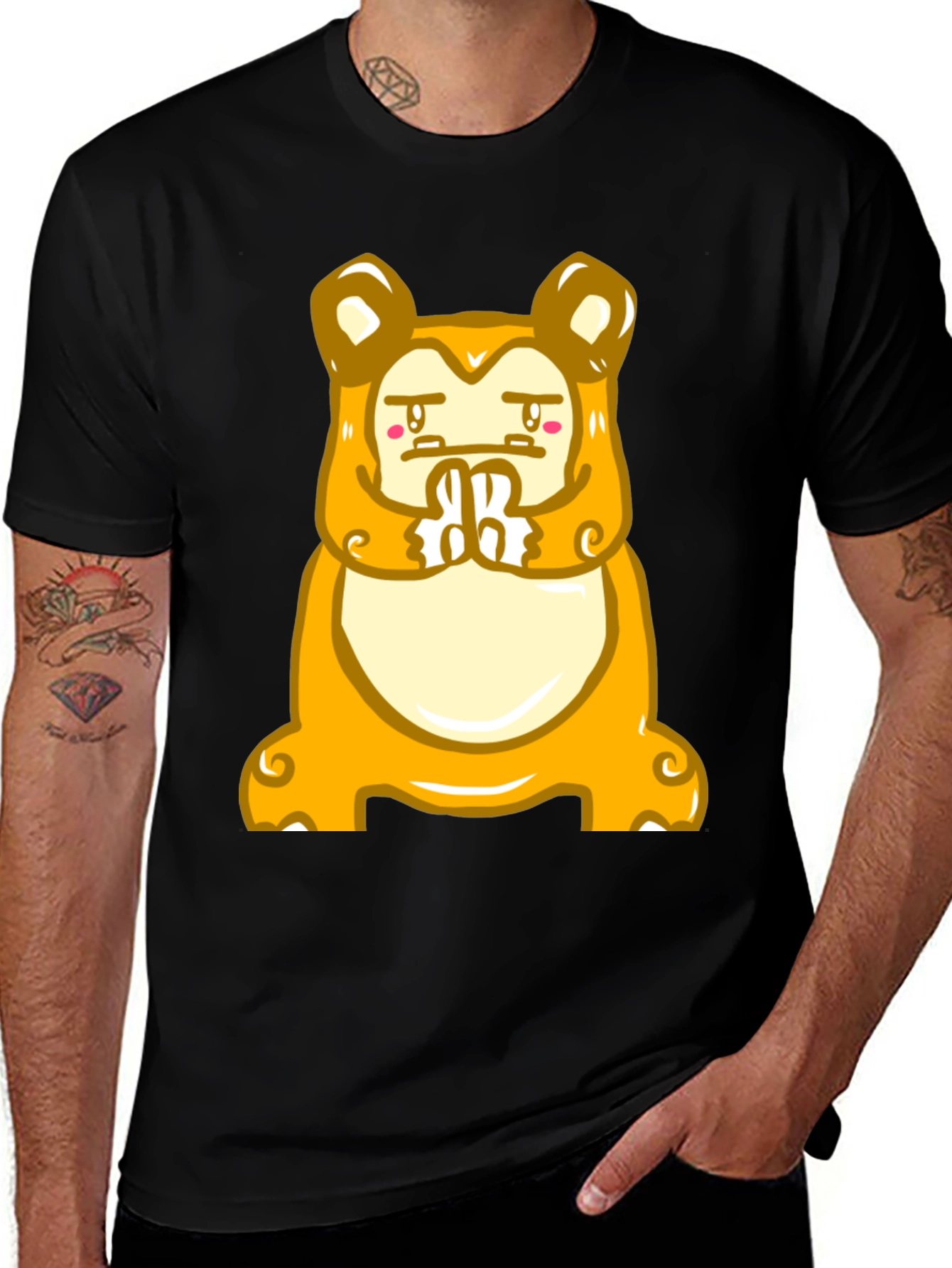 Variant 23 of Funny Meditating Cartoon Character T-Shirt