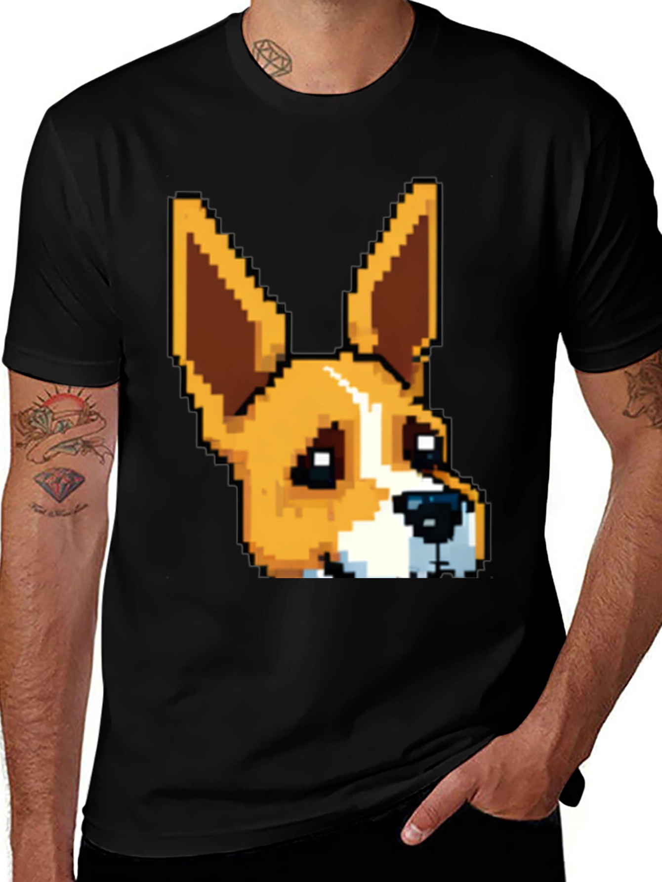 Variant 22 of Pixel Art Dog T-Shirt - Cute Graphic Tee