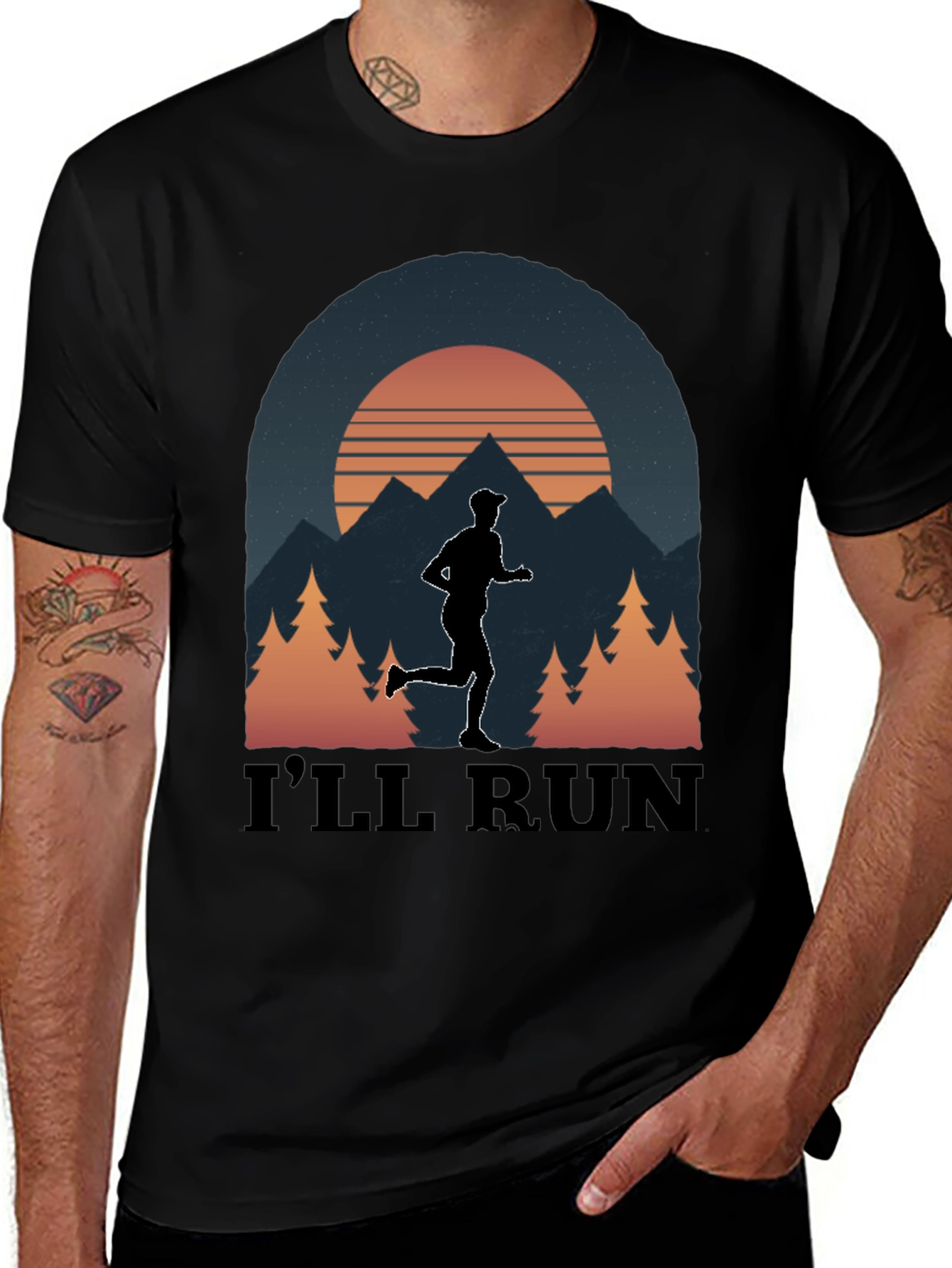 Variant 11 of I'll Run T-Shirt Nature Graphic Tee