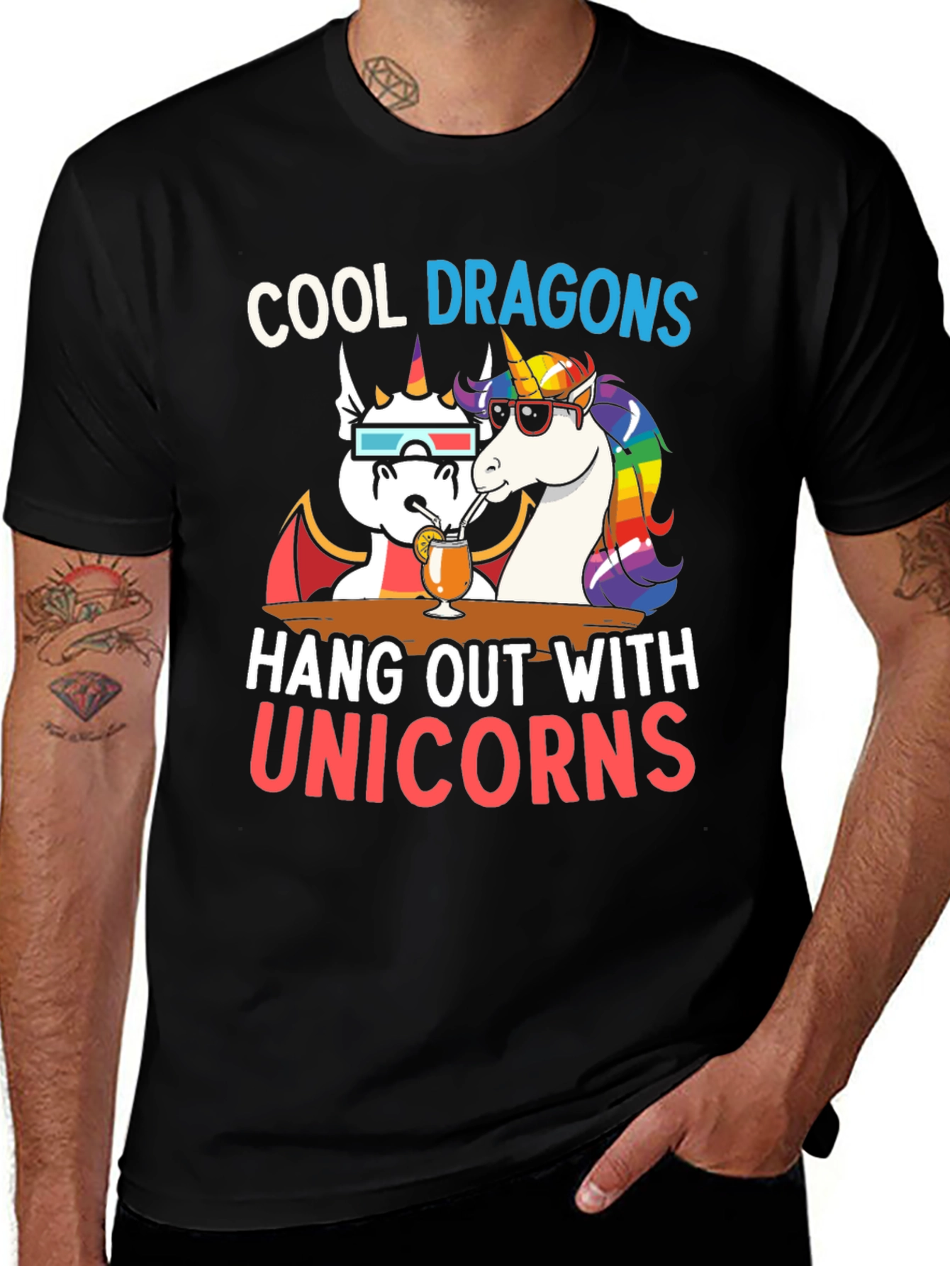 Variant 15 of Cool Dragons & Unicorns Graphic T-Shirt