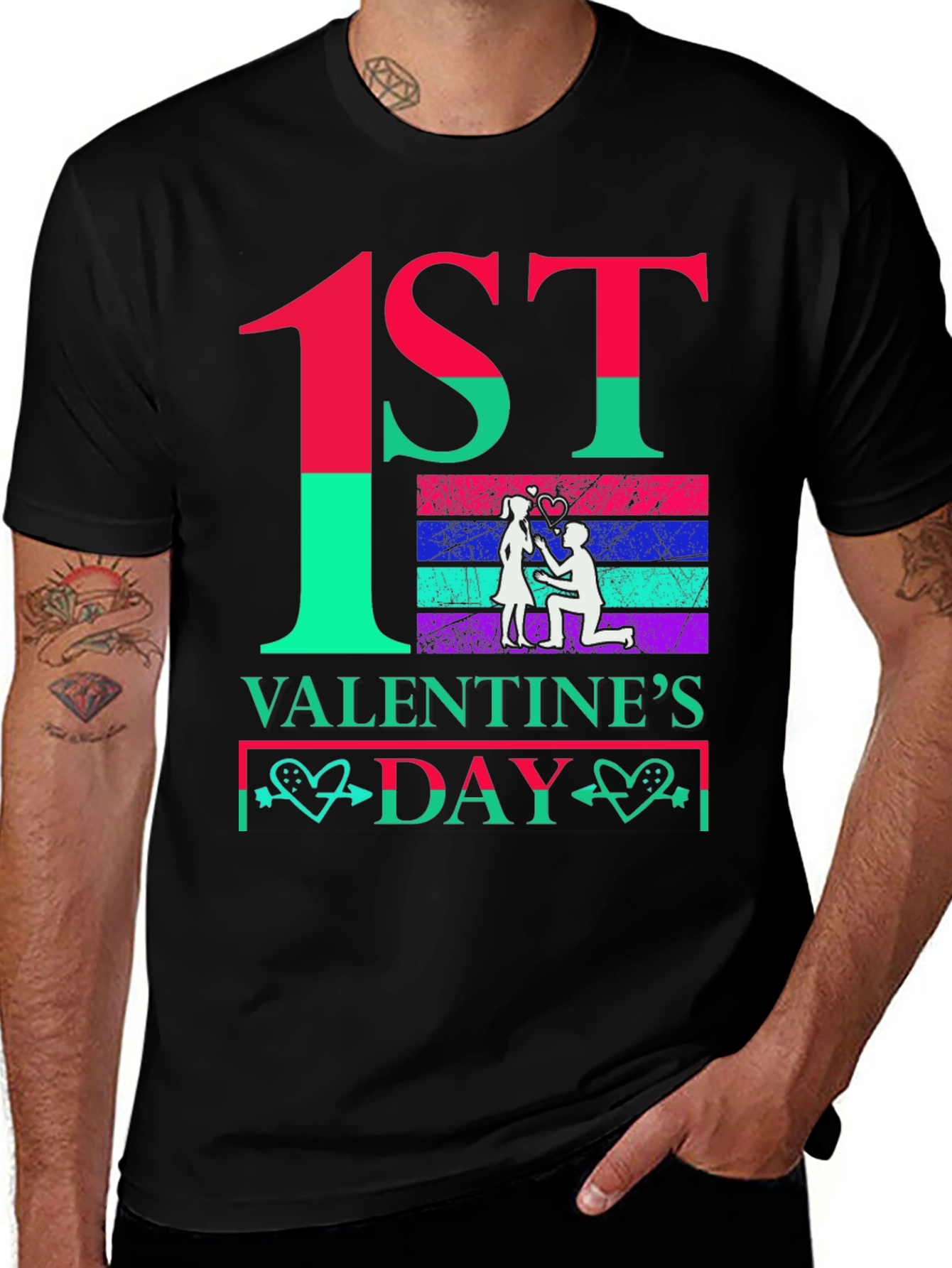 Variant 26 of 1st Valentine's Day Couple T-Shirt