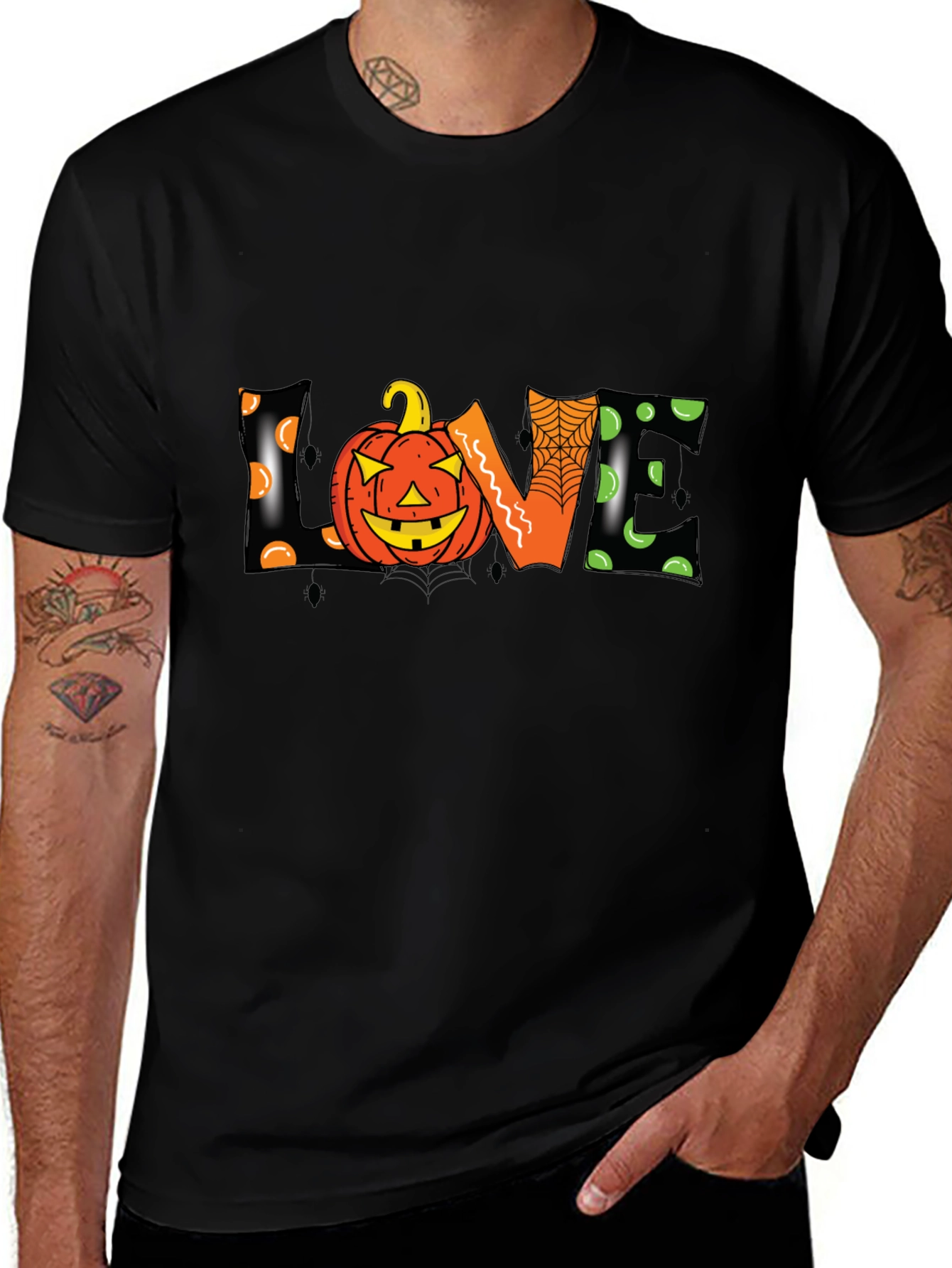 Variant 26 of Halloween Love Pumpkin Graphic Tee