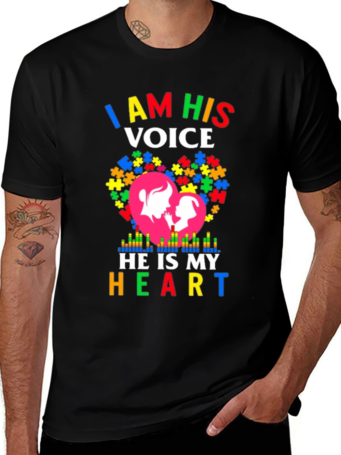 Variant 6 of I Am His Voice Autism Awareness T-Shirt