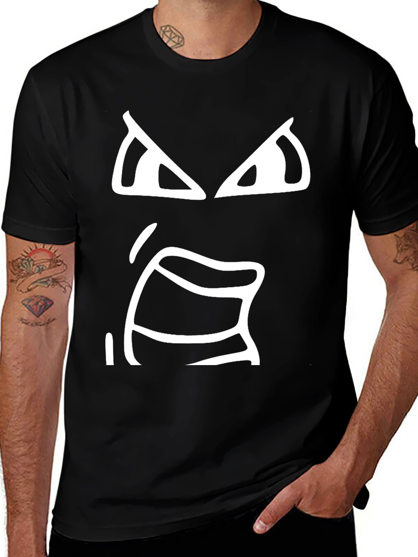 Variant 26 of Funny Face Black T-Shirt