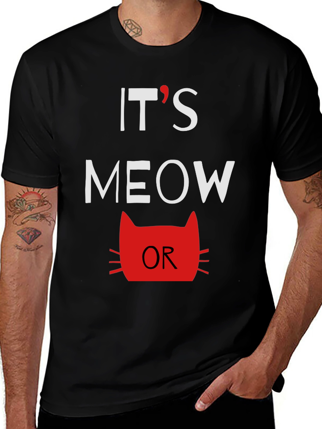 It's Meow Or Never Men's Graphic Tee