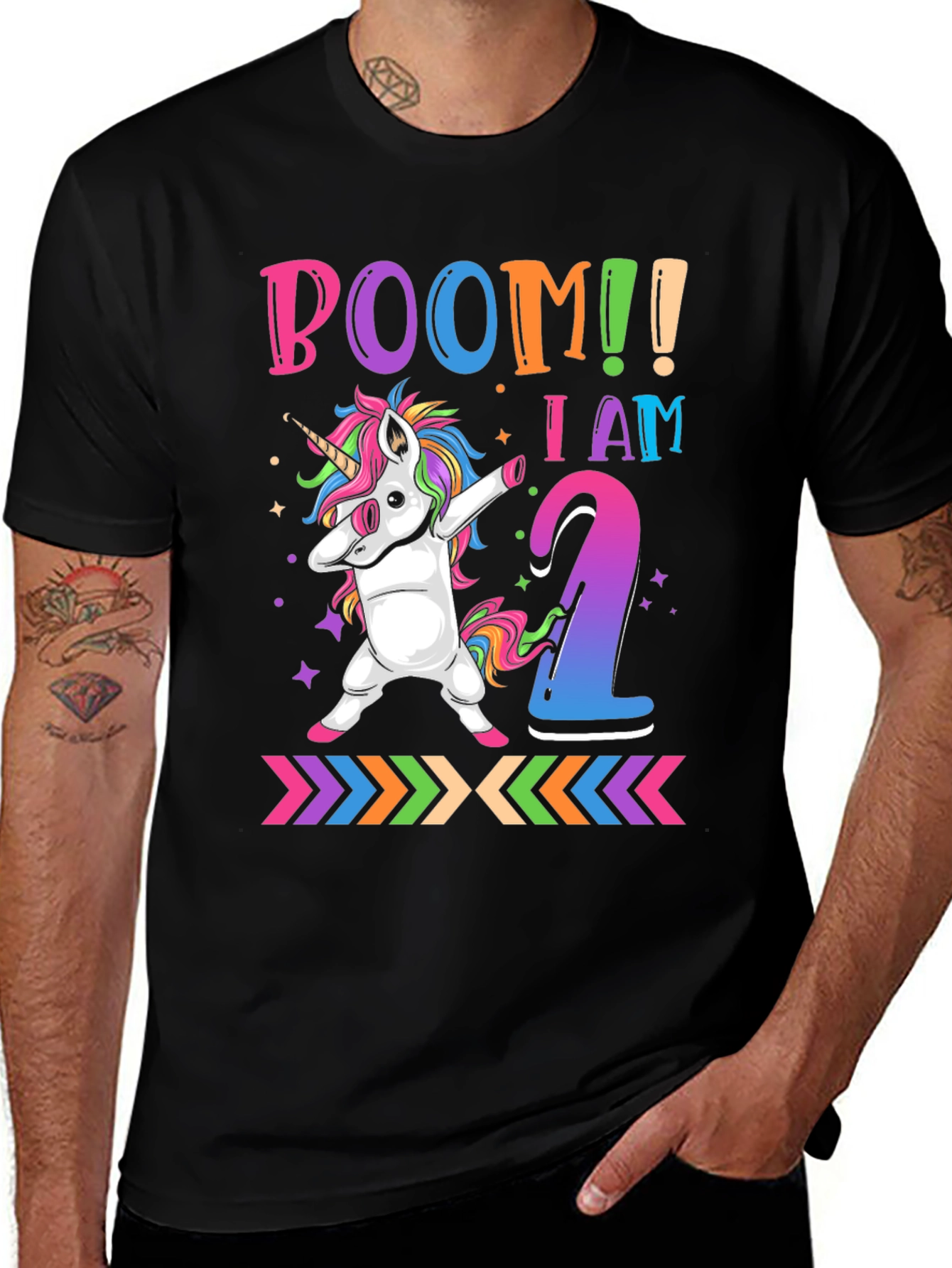 Boom! I Am 1 Unicorn Birthday T-Shirt