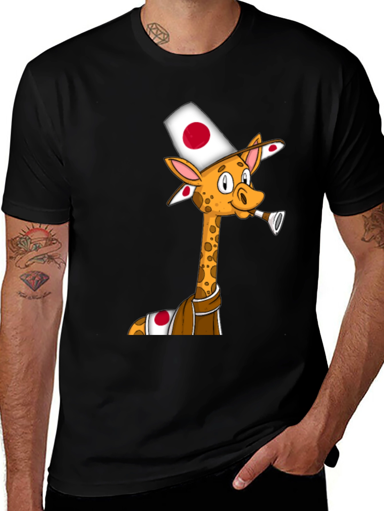 Variant 19 of Giraffe Chef T-Shirt - Novelty Cartoon Animal Tee