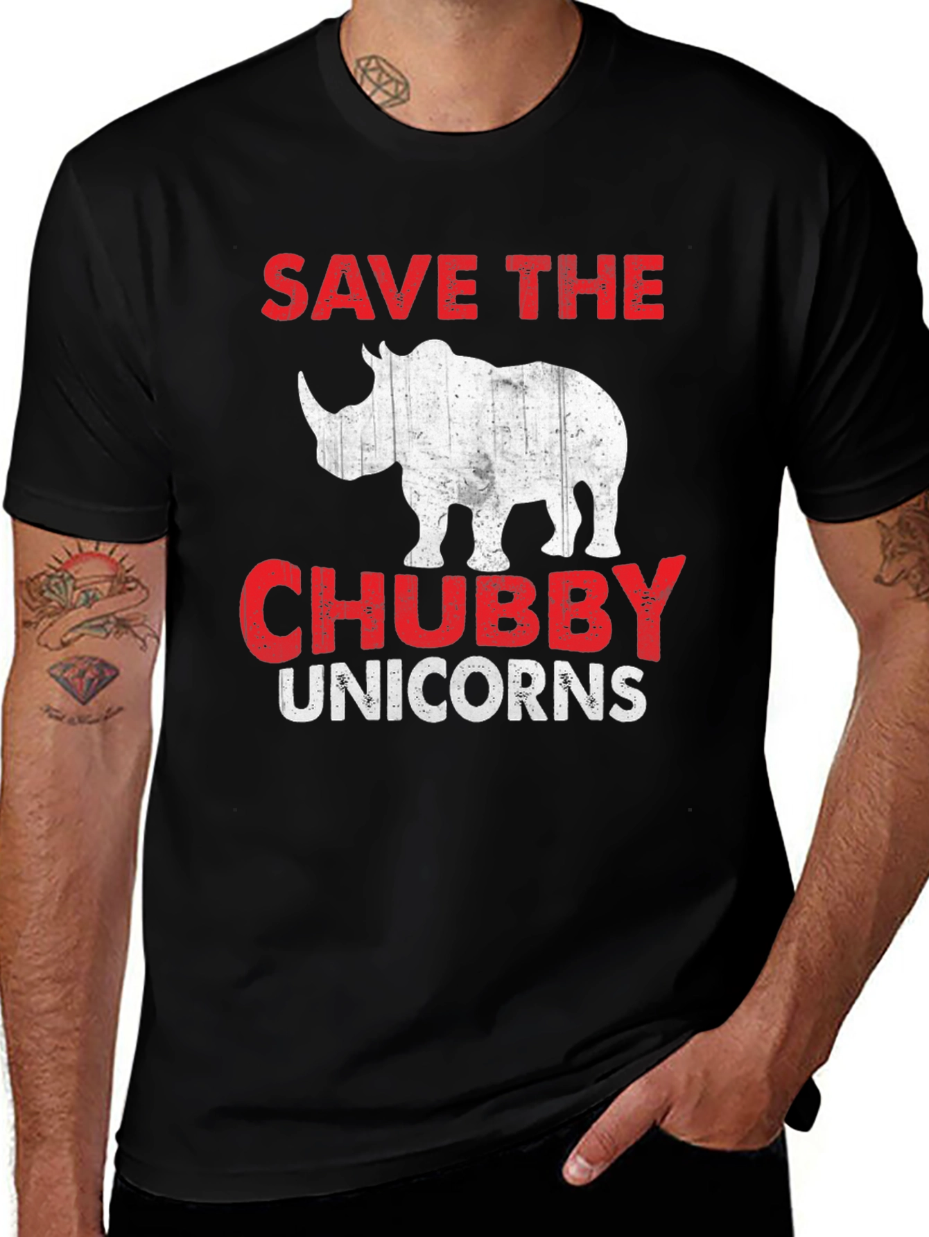 Variant 19 of Save The Chubby Unicorns Graphic Tee