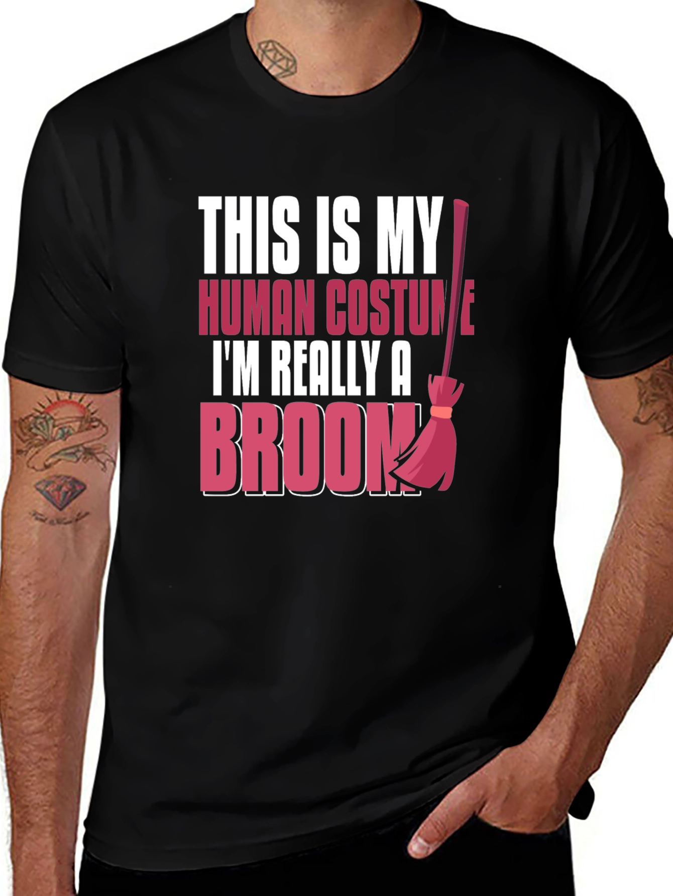 Variant 14 of Halloween Broom Costume T-Shirt