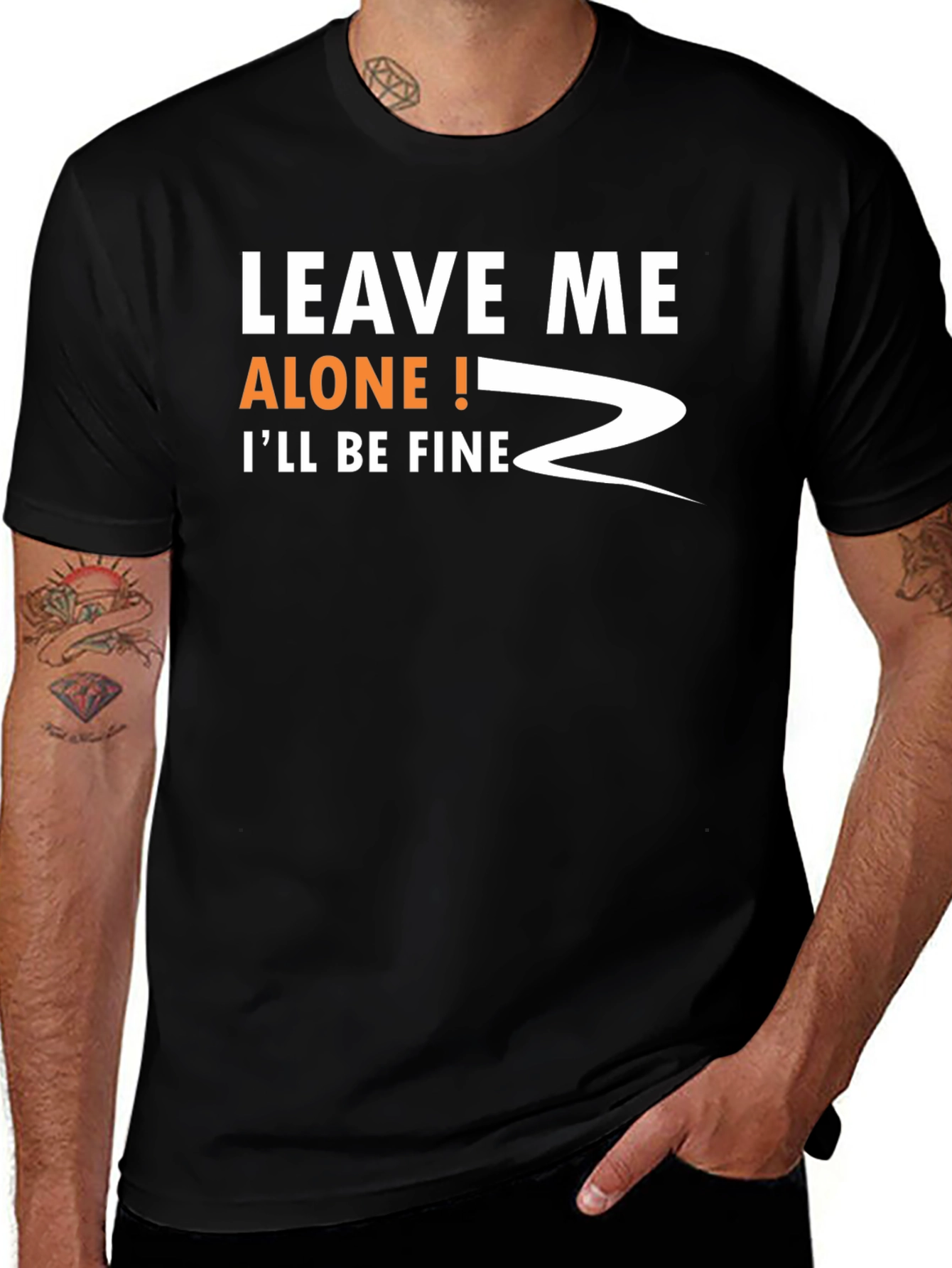 Variant 27 of Leave Me Alone! Funny Graphic T-Shirt