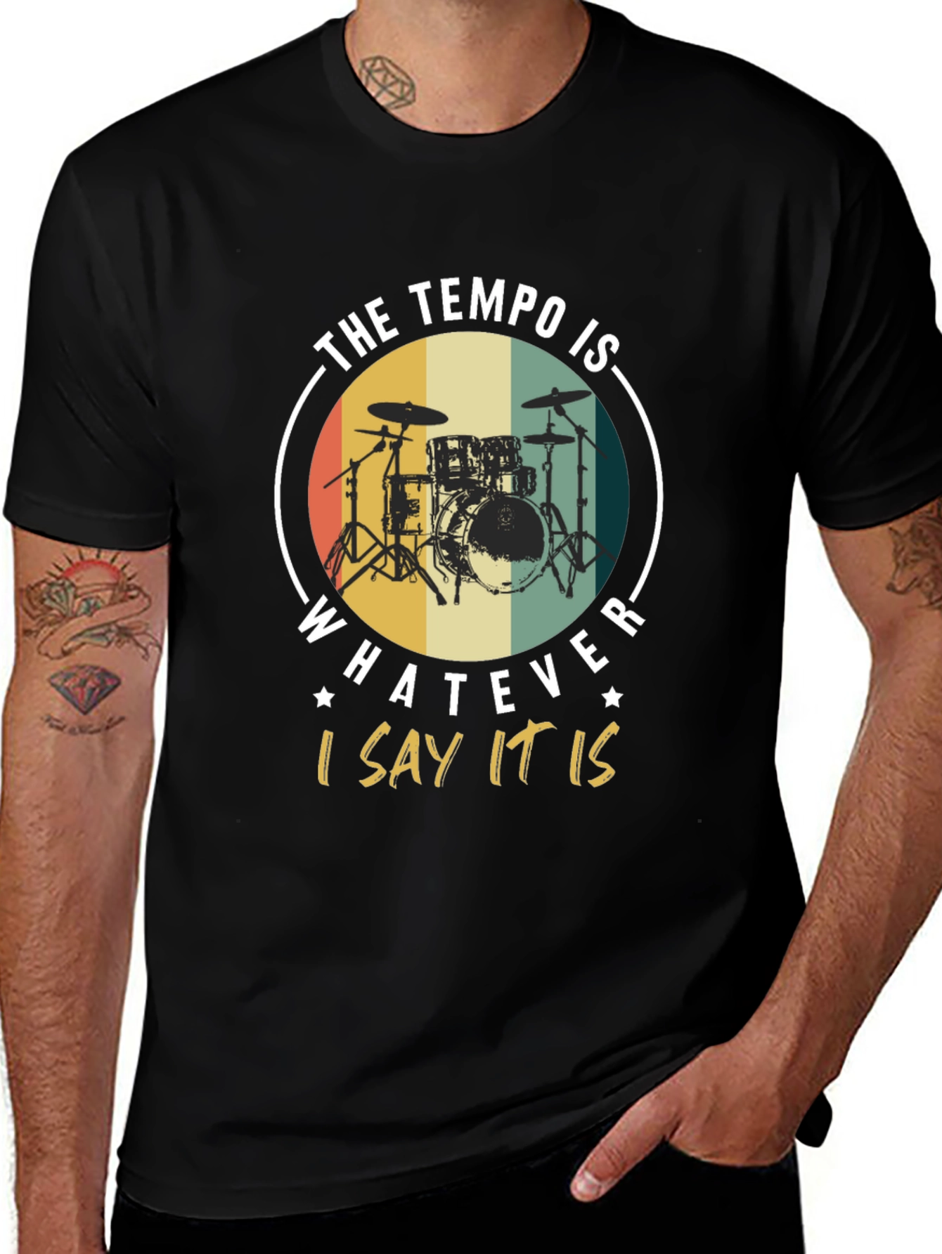 Tempo Drummer T-Shirt - Music Lover Tee