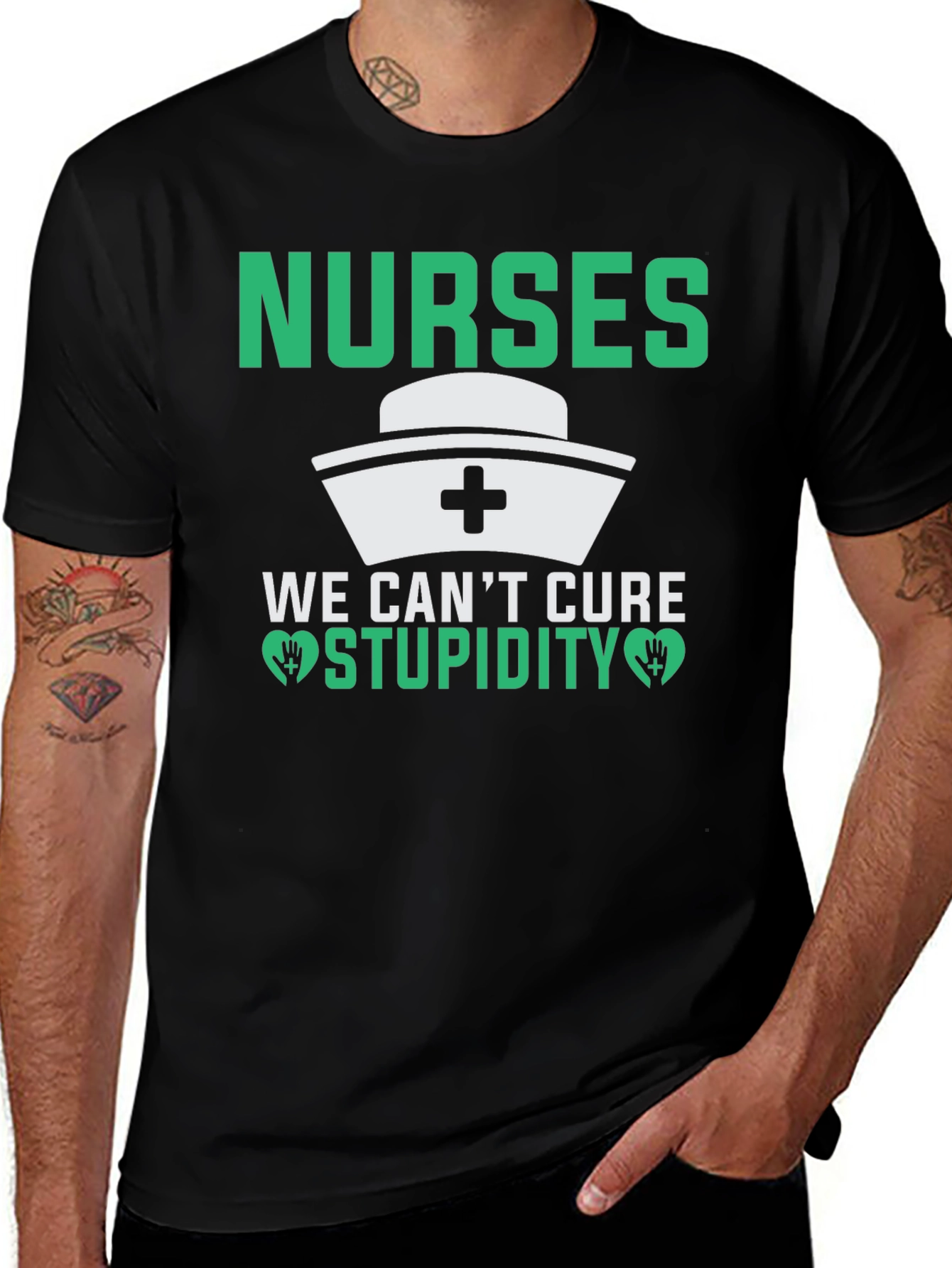 Variant 29 of Nurses Can't Cure Stupidity T-Shirt Funny Nurse Gift