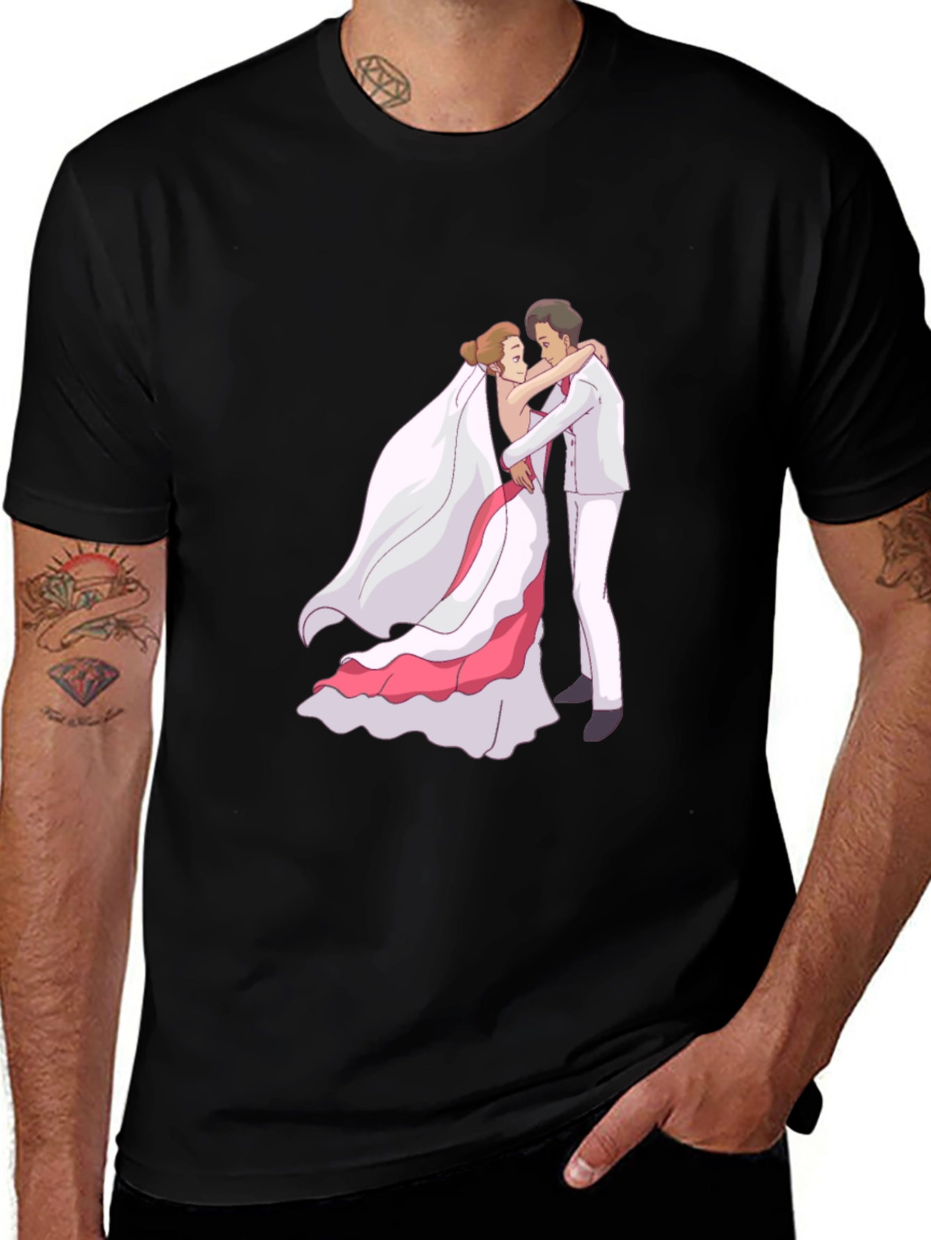 Variant 29 of Wedding Couple Graphic T-Shirt