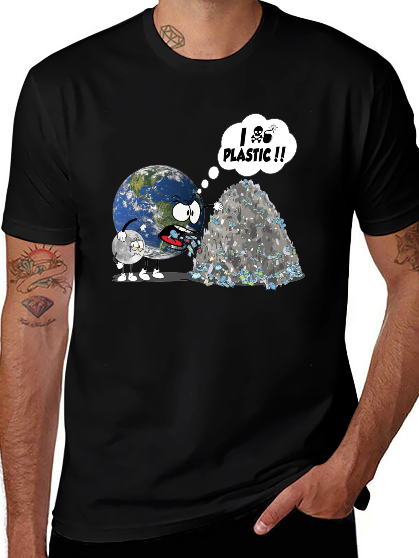 Variant 21 of Earth vs Plastic Men's T-Shirt