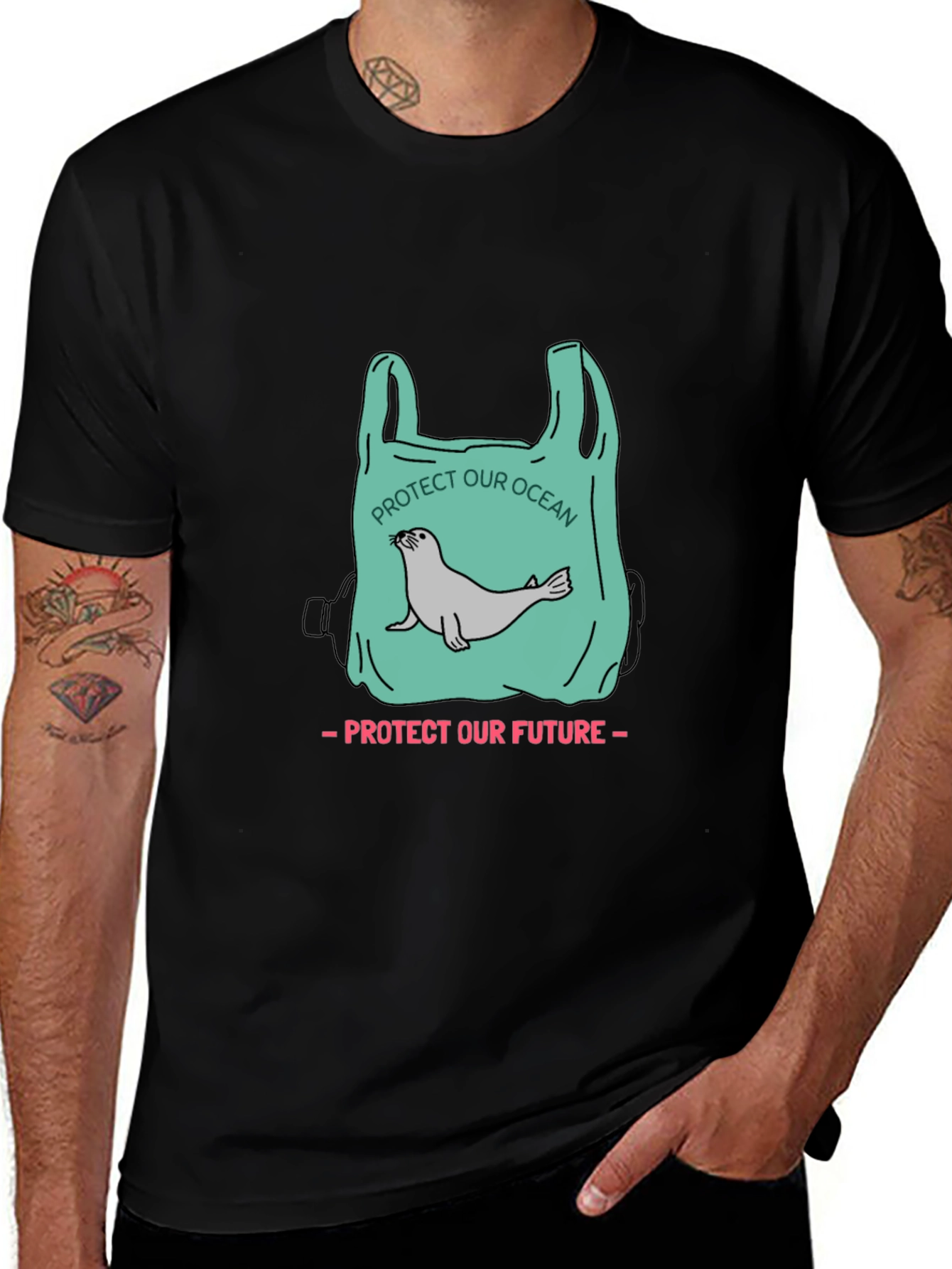 Variant 9 of Protect Our Ocean Graphic T-Shirt