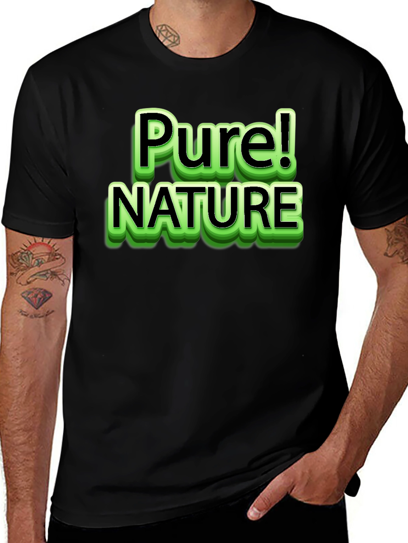 Variant 25 of Pure Nature Black T-Shirt