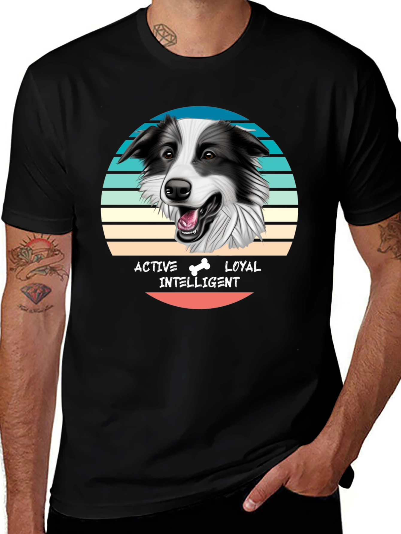 Border Collie T-Shirt - Active, Loyal, Intelligent Dog Tee