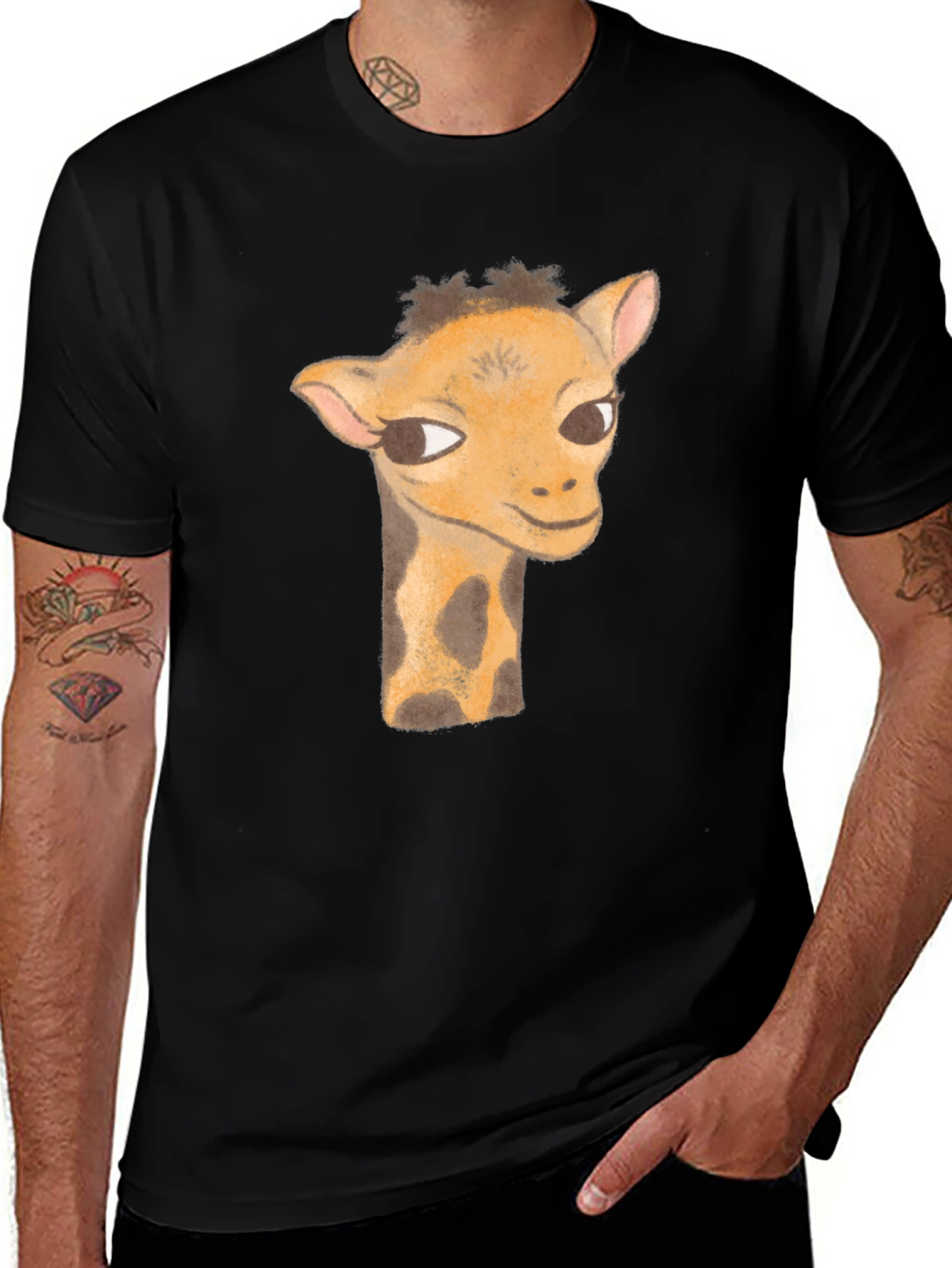 Variant 14 of Giraffe Graphic Tee - Unique Animal Design T-Shirt