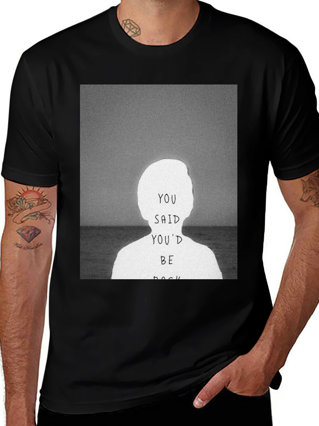 Black You Said You'd Be Back Graphic Tee main image