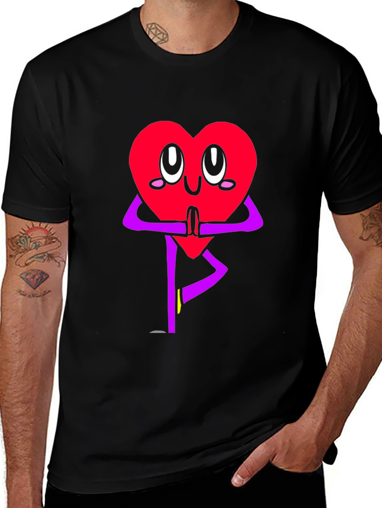 Variant 15 of Heart Yoga Pose Graphic T-Shirt