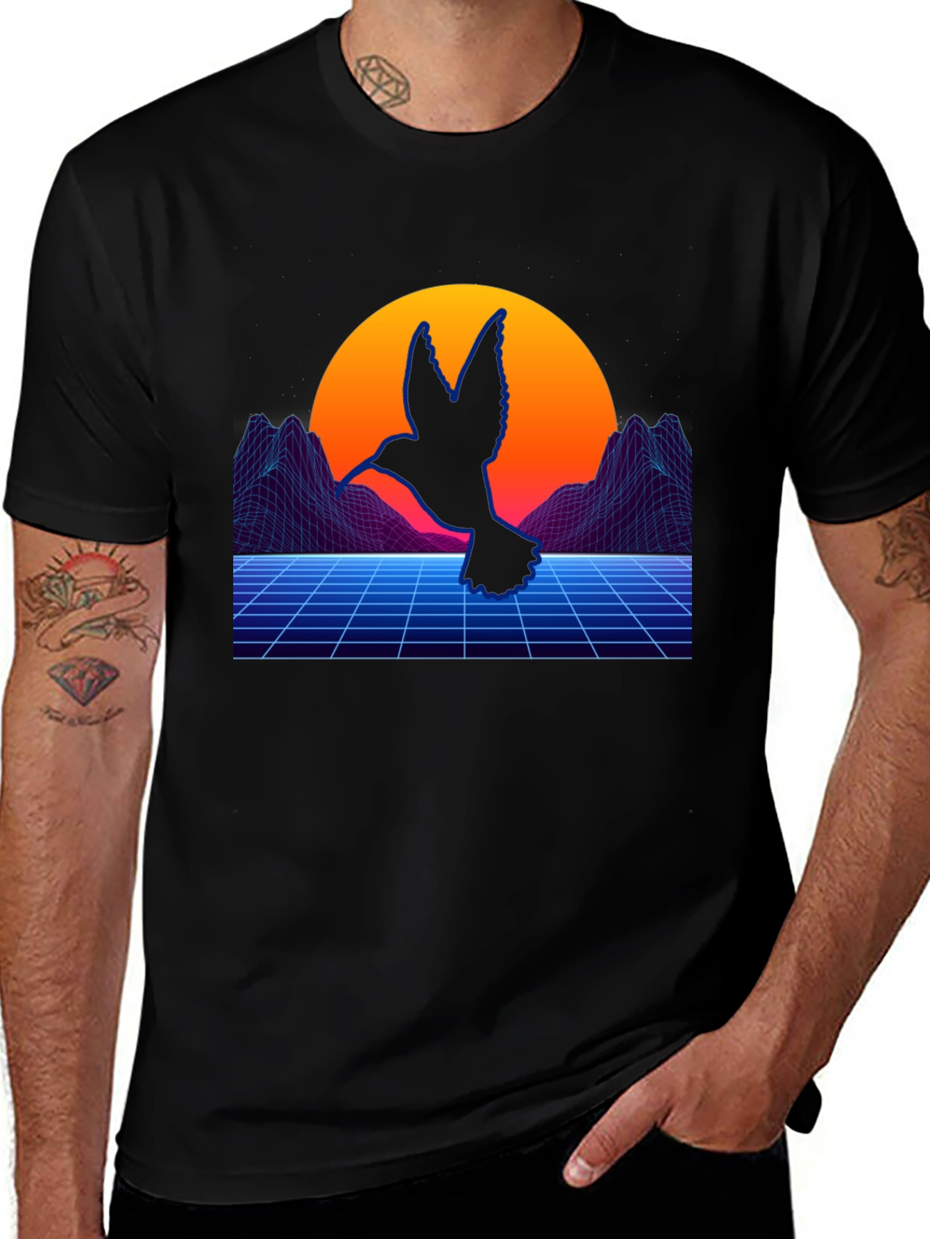 Variant 25 of Retro Hummingbird T-Shirt