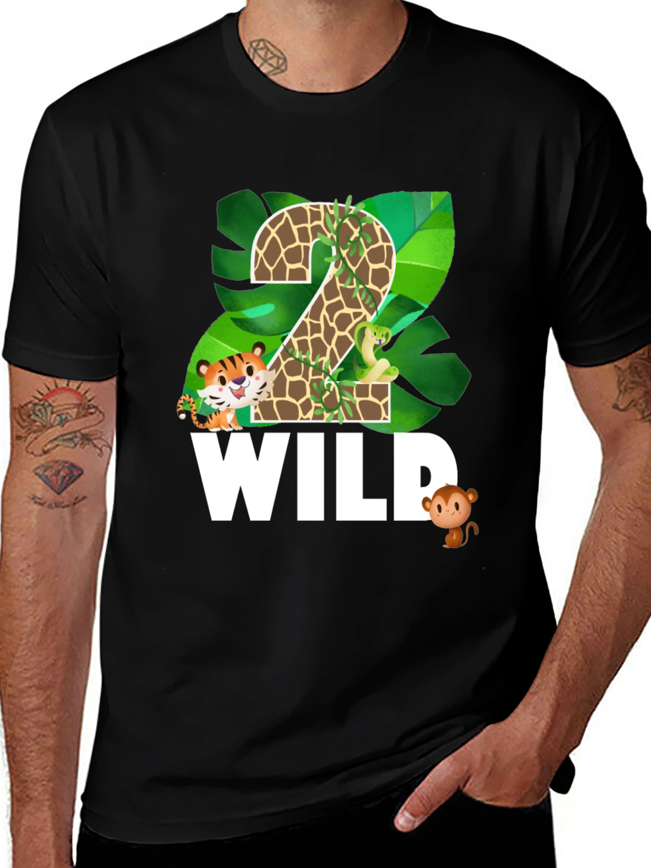 Variant 15 of 2 Wild Birthday T-Shirt - Jungle Theme