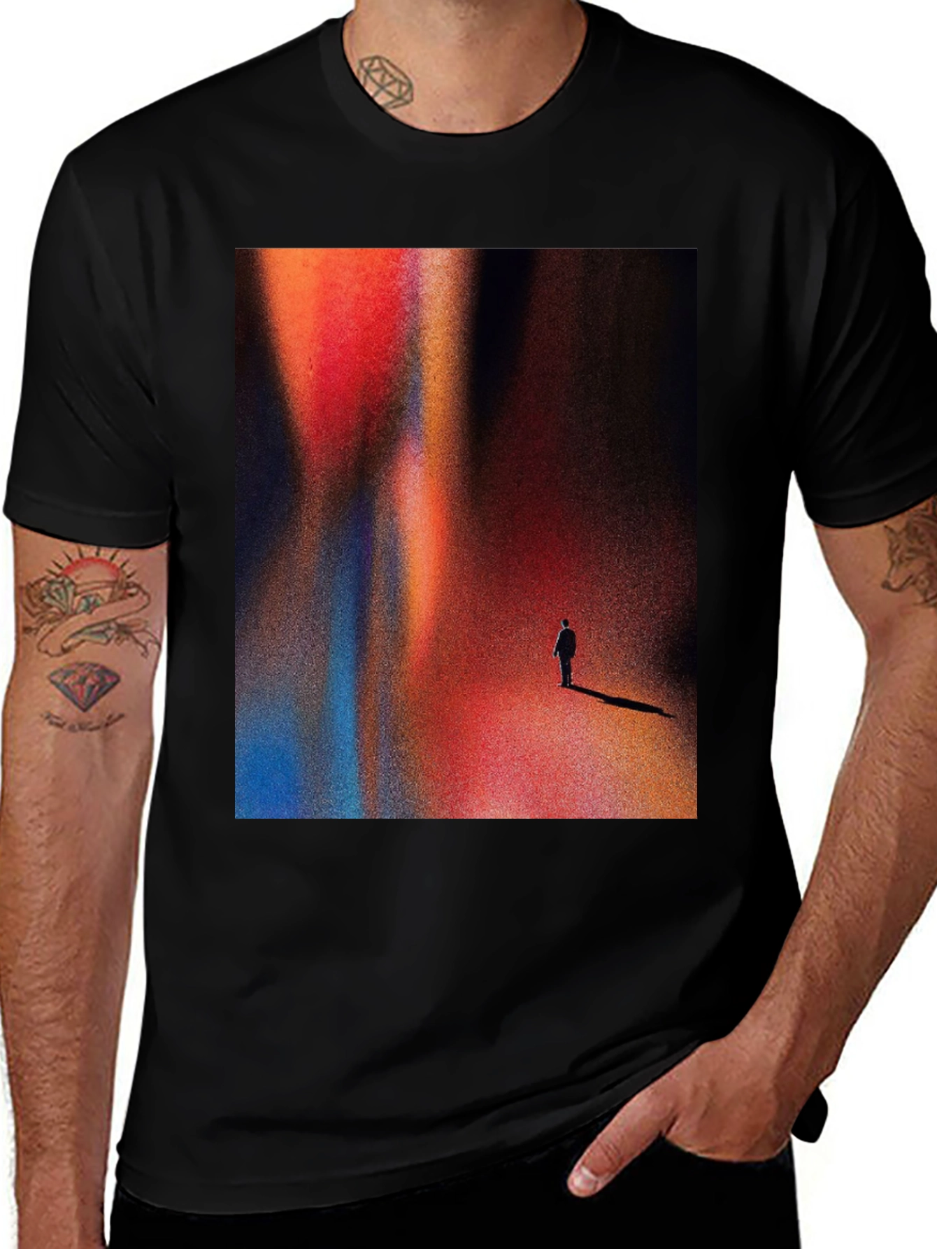 Variant 19 of Abstract Art Graphic Tee - Modern Black T-Shirt