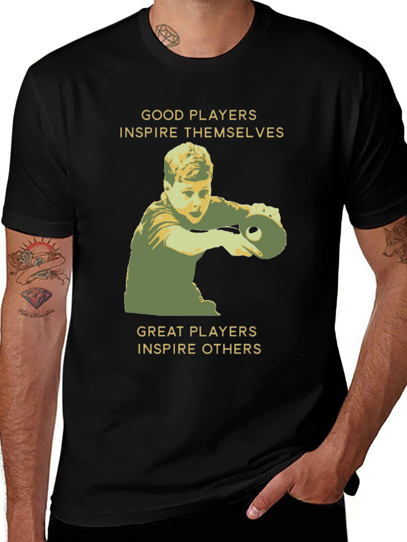Variant 6 of Ping Pong Player T-Shirt - Good Players Inspire
