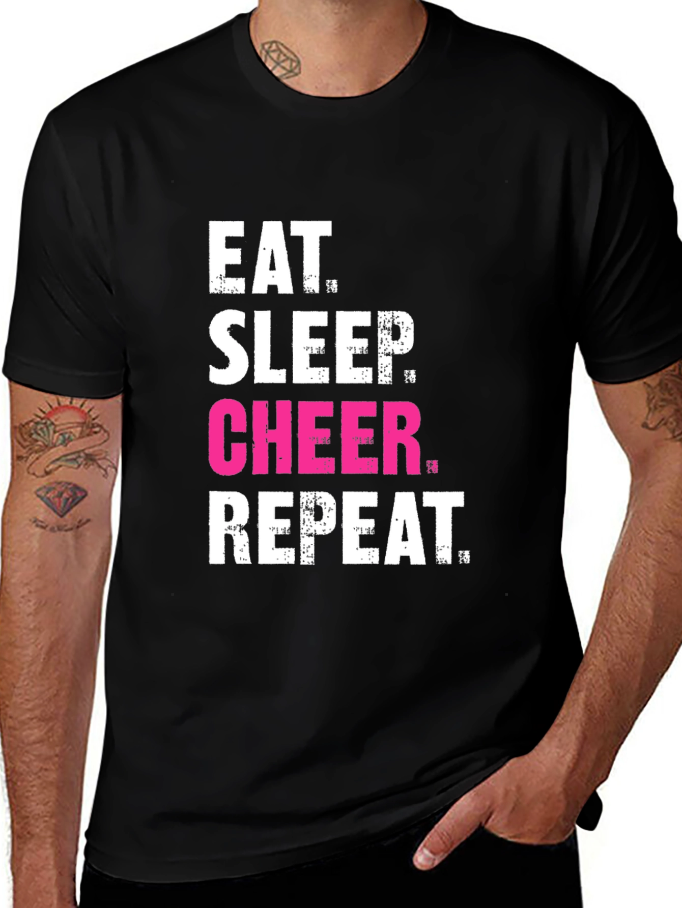 Variant 26 of Eat Sleep Cheer Repeat Graphic Tee