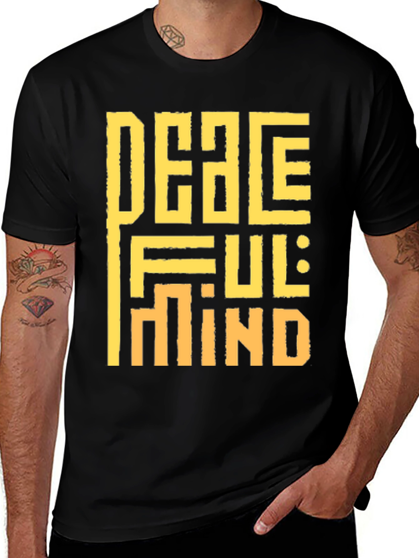 Peaceful Mind Graphic Tee - Stylish Relaxation
