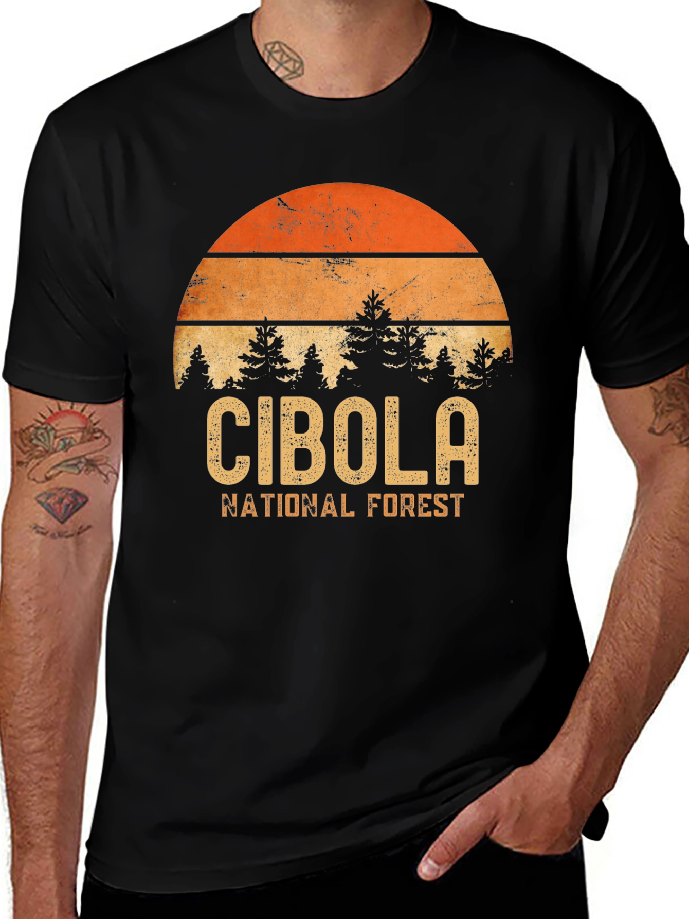 Variant 7 of Cibola National Forest Retro Graphic Tee