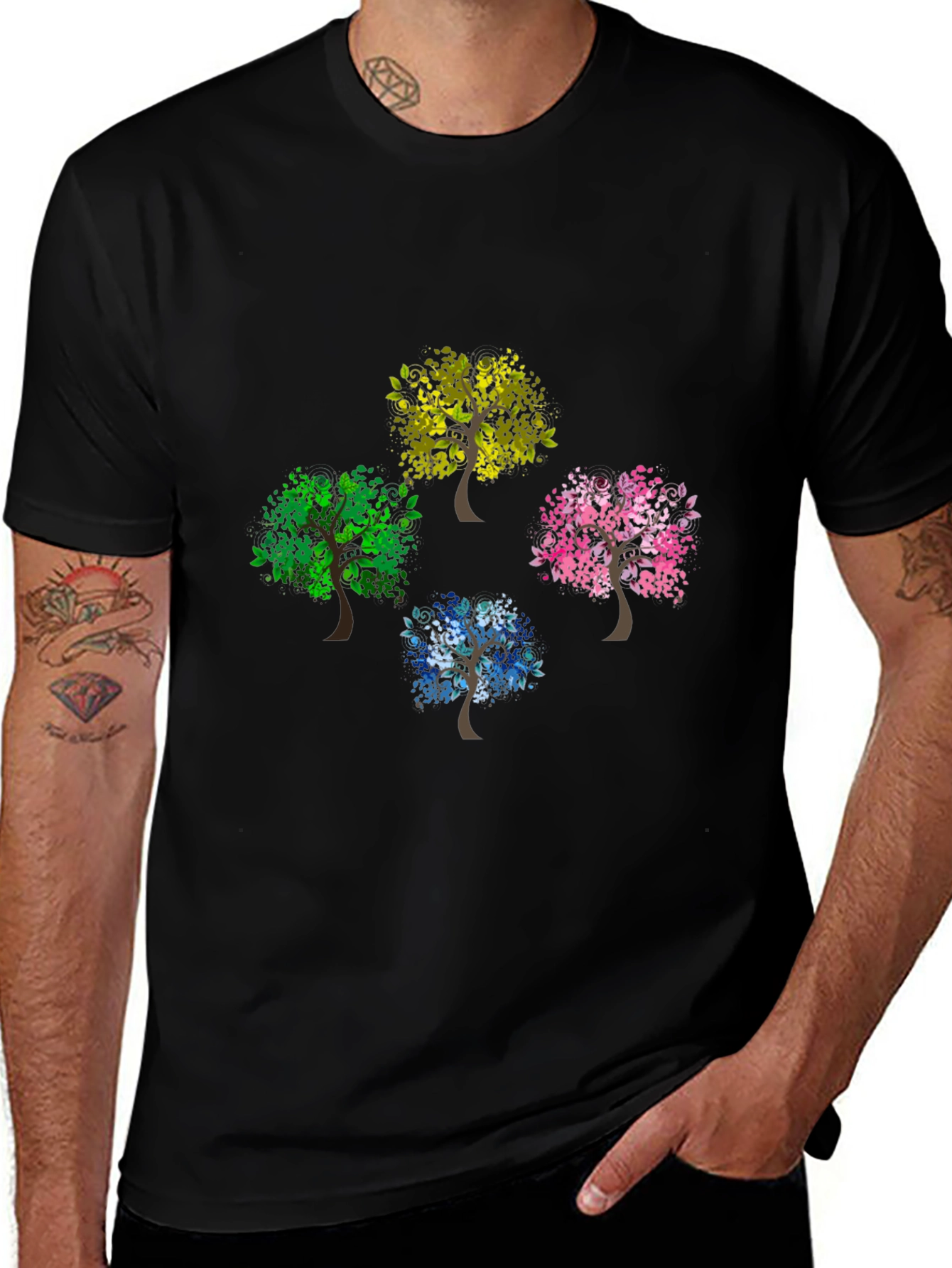 Colorful Tree T-Shirt, Nature Inspired Tee