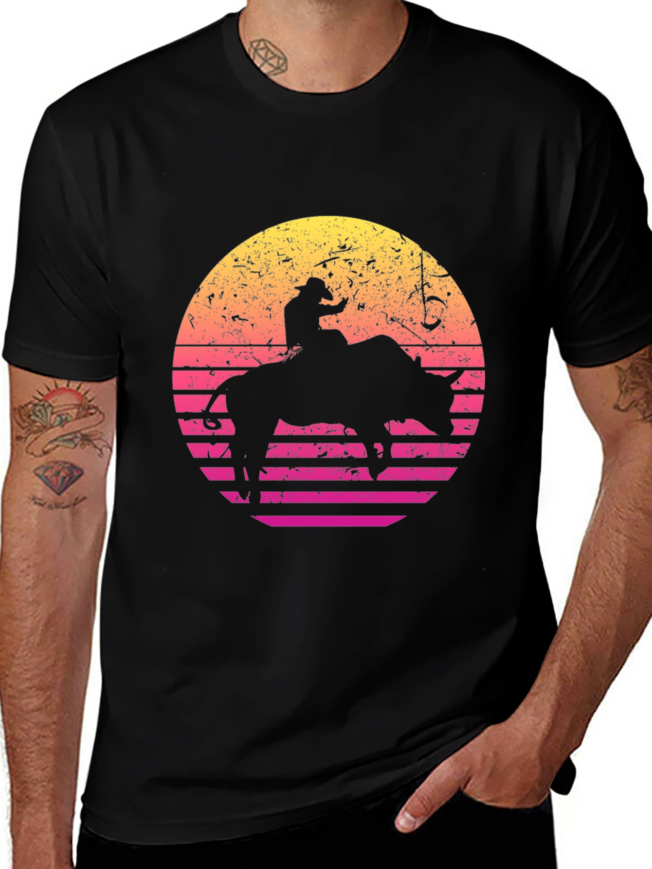 Variant 15 of Retro Rodeo Bull Rider Graphic T-Shirt